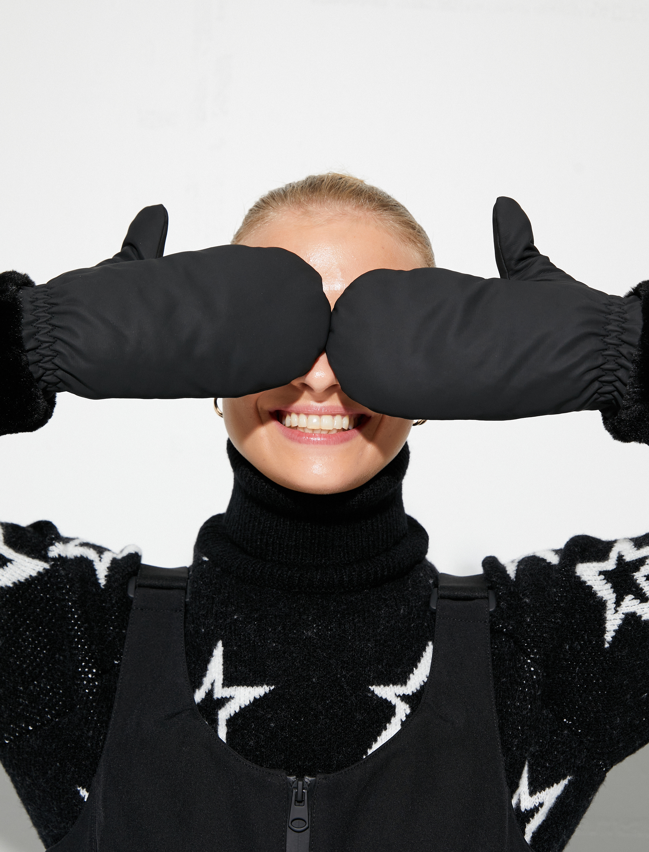  Kadın Parmaksız Eldiven Suni Kürk Detaylı İçi Peluş