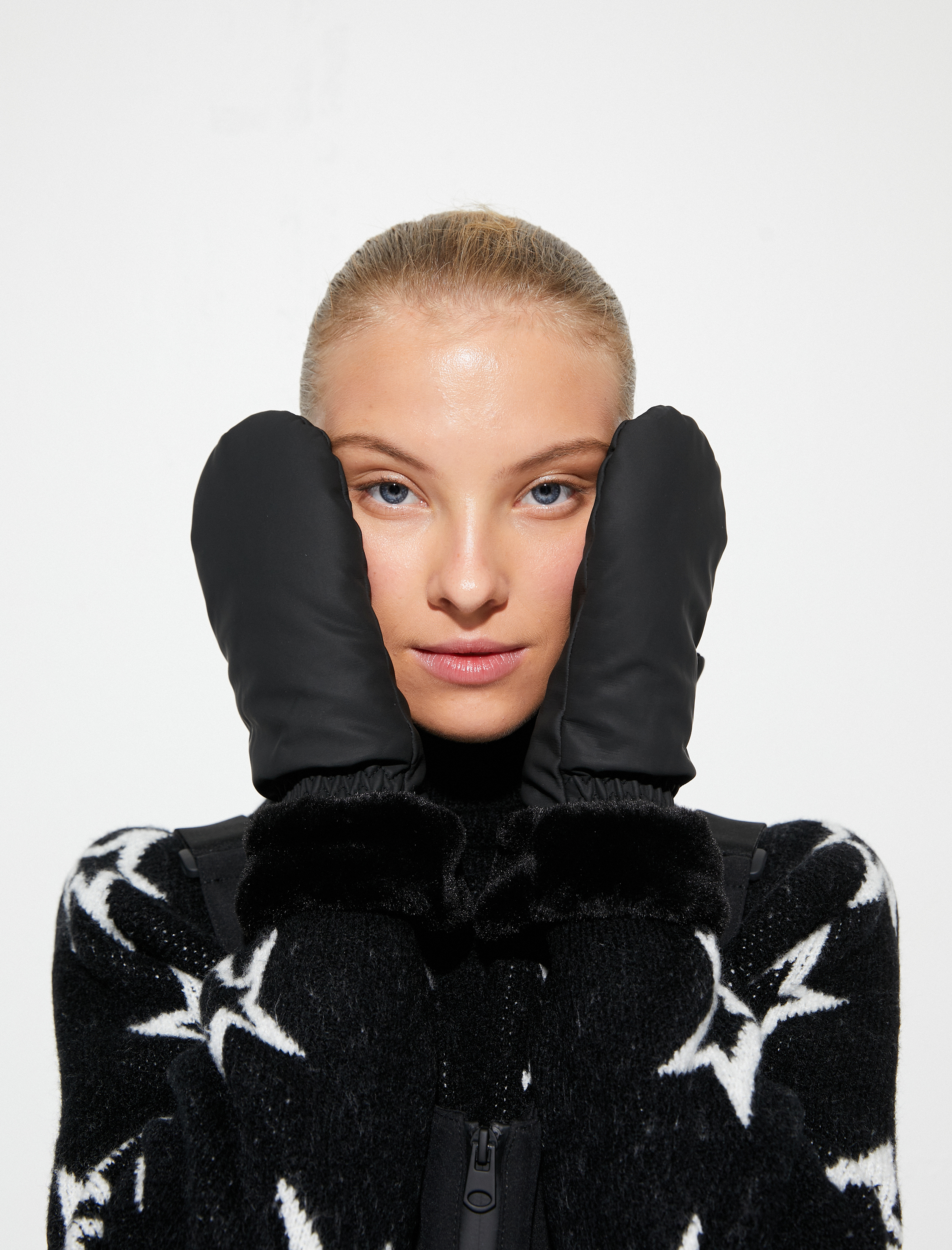  Kadın Parmaksız Eldiven Suni Kürk Detaylı İçi Peluş