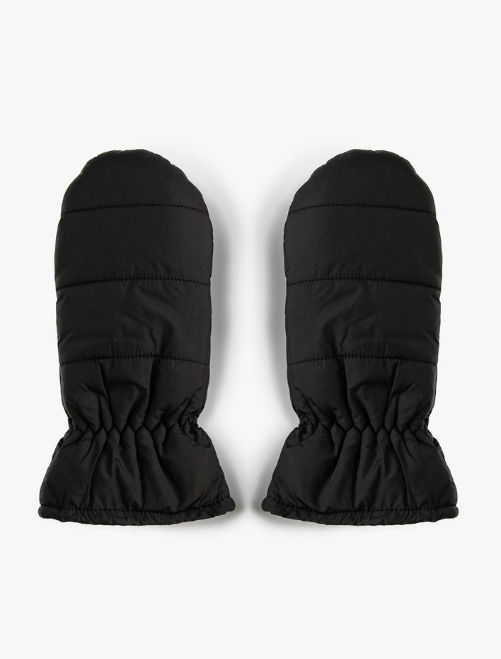 Kadın Kayak Eldiveni Parmaksız Kapitone İçi Polarlı