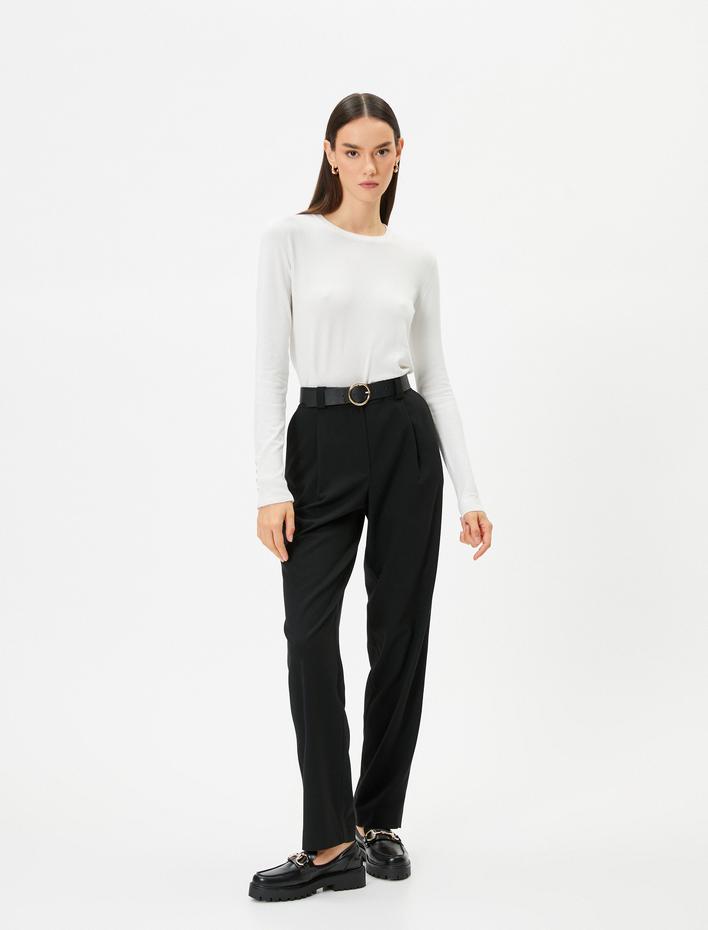  Triko Kazak Bisiklet Yaka Kolları Düğmeli Regular Fit