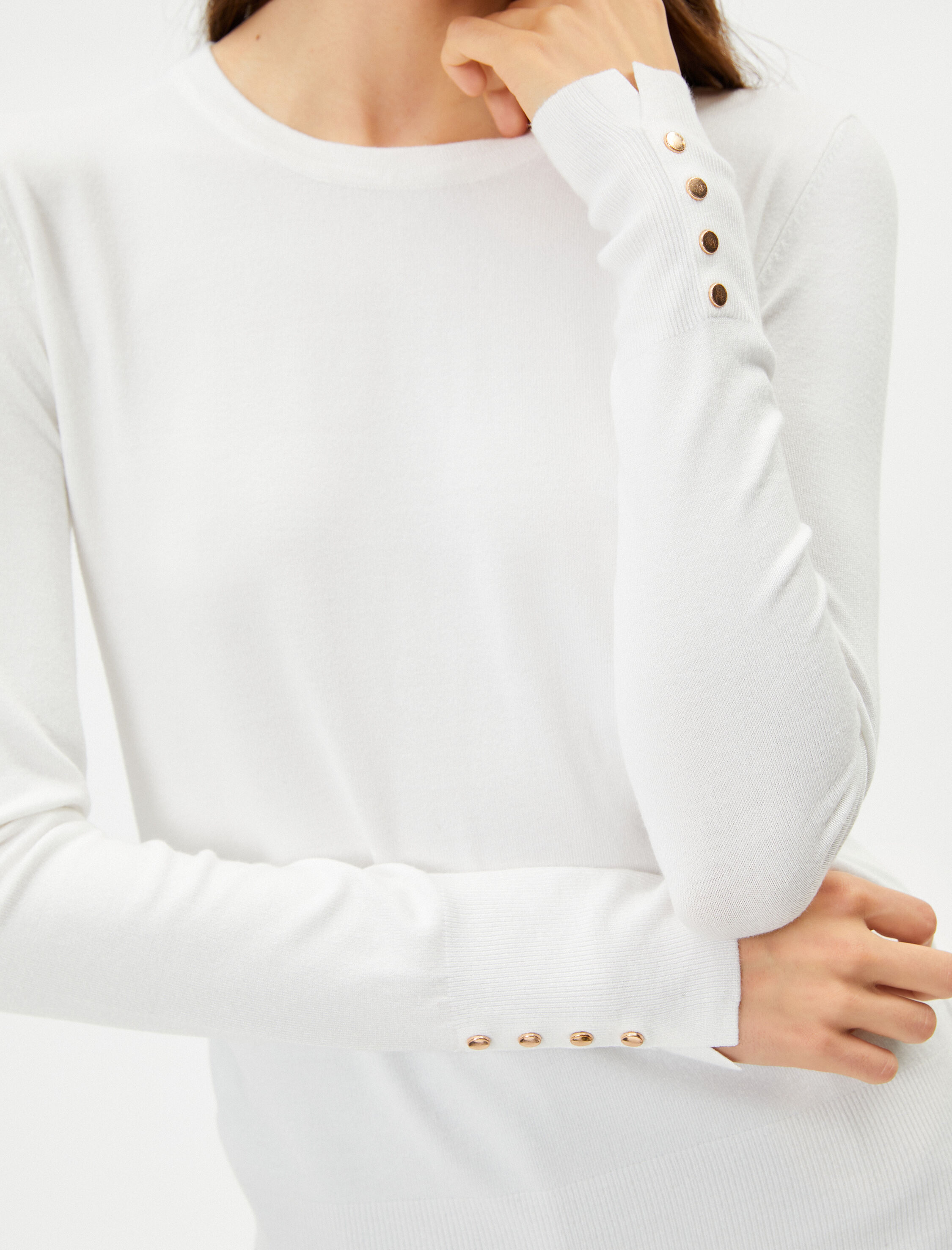   Triko Kazak Bisiklet Yaka Kolları Düğmeli Regular Fit