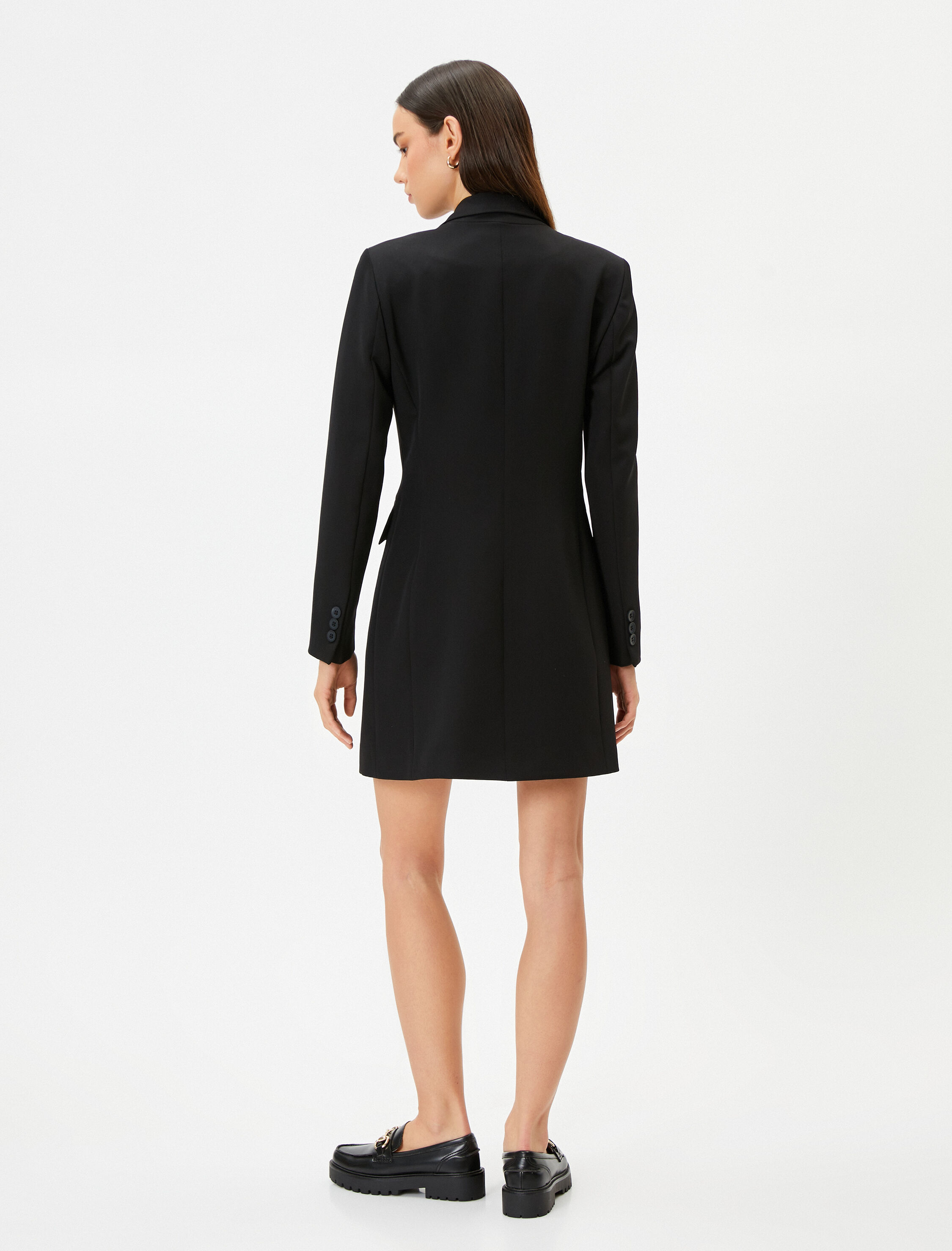   Melis Ağazat X Koton - Kruvaze Düğmeli Ceket Elbise