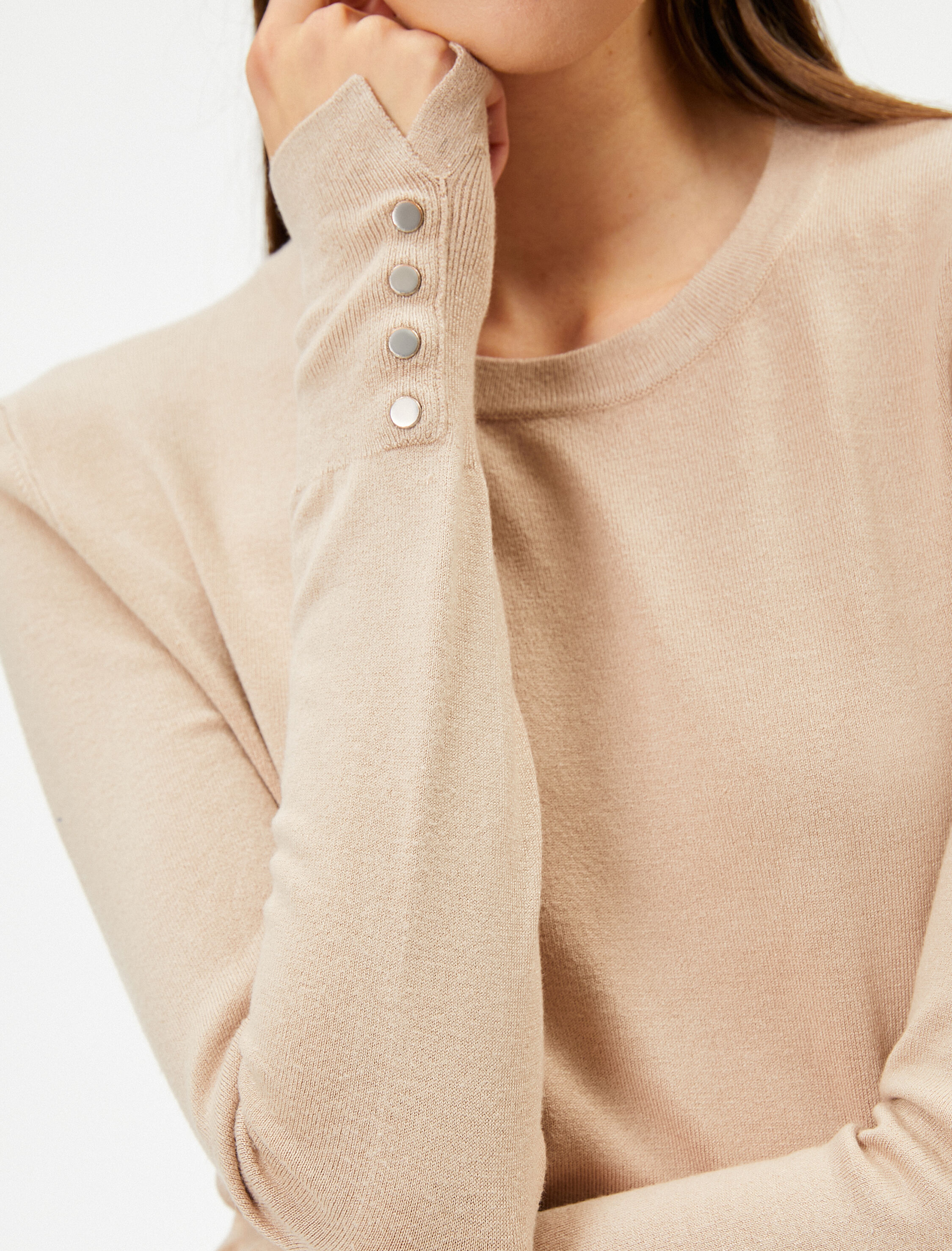   Triko Kazak Bisiklet Yaka Kolları Düğmeli Regular Fit