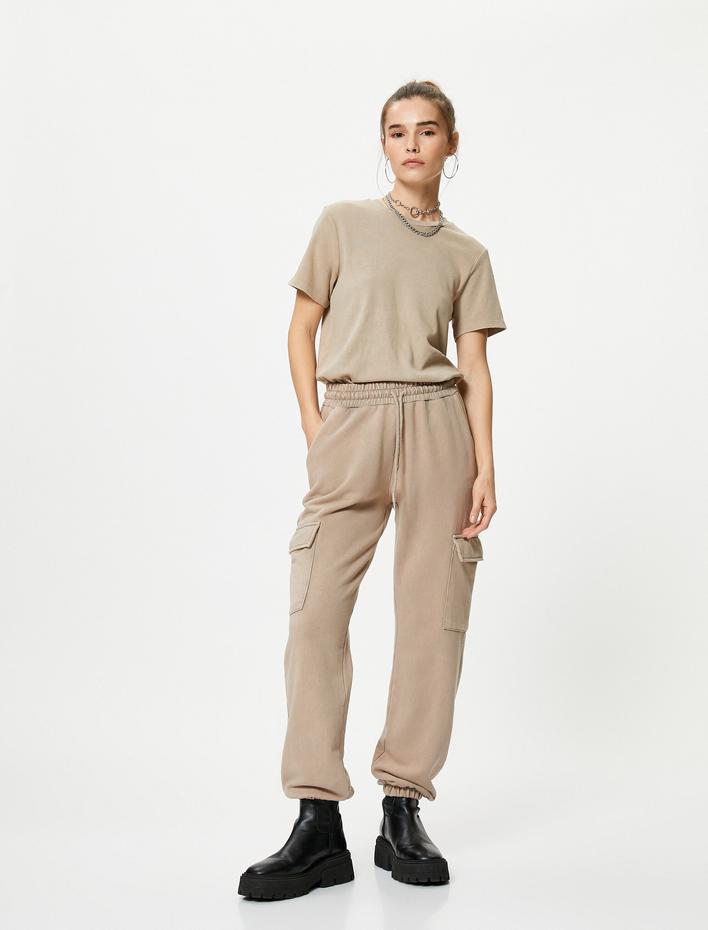  Jogger Pantolon Kargo Cepli Beli Bağcıklı