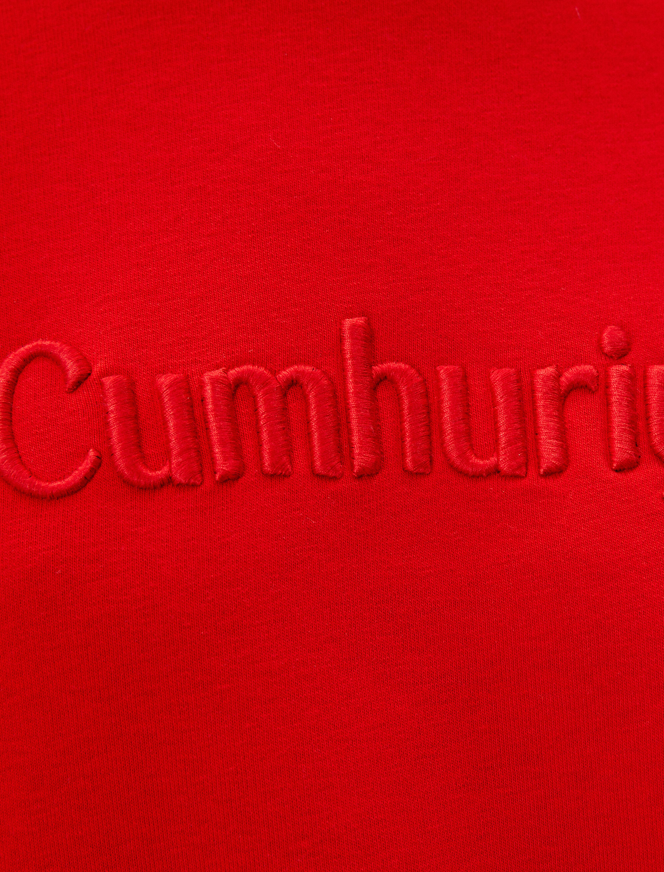   Cumhuriyet Nakışlı Sweatshirt Bisiklet Yaka 100. Yıla Özel