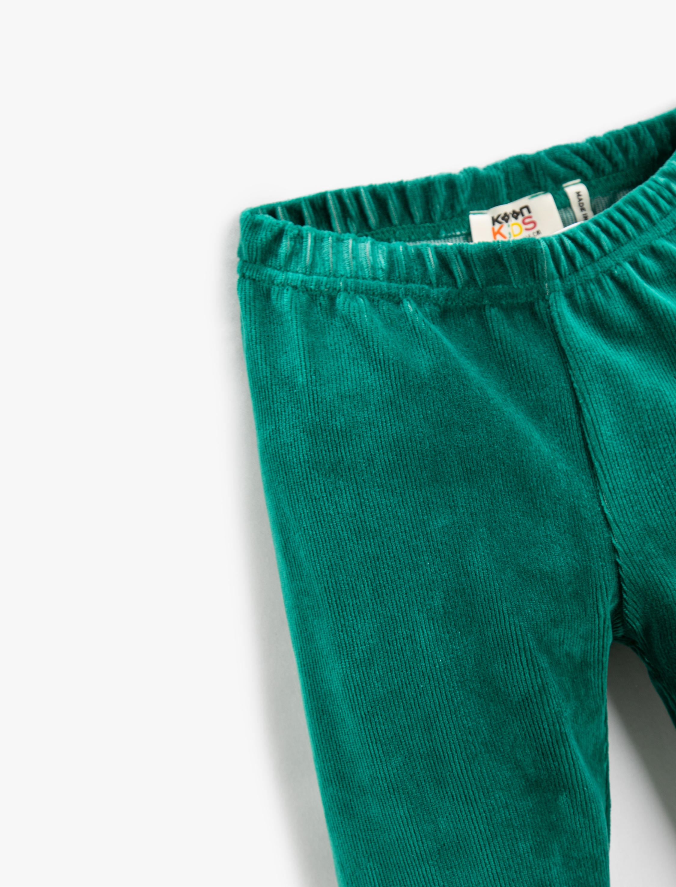 Kız Çocuk Kadife Tayt Basic Beli Lastikli