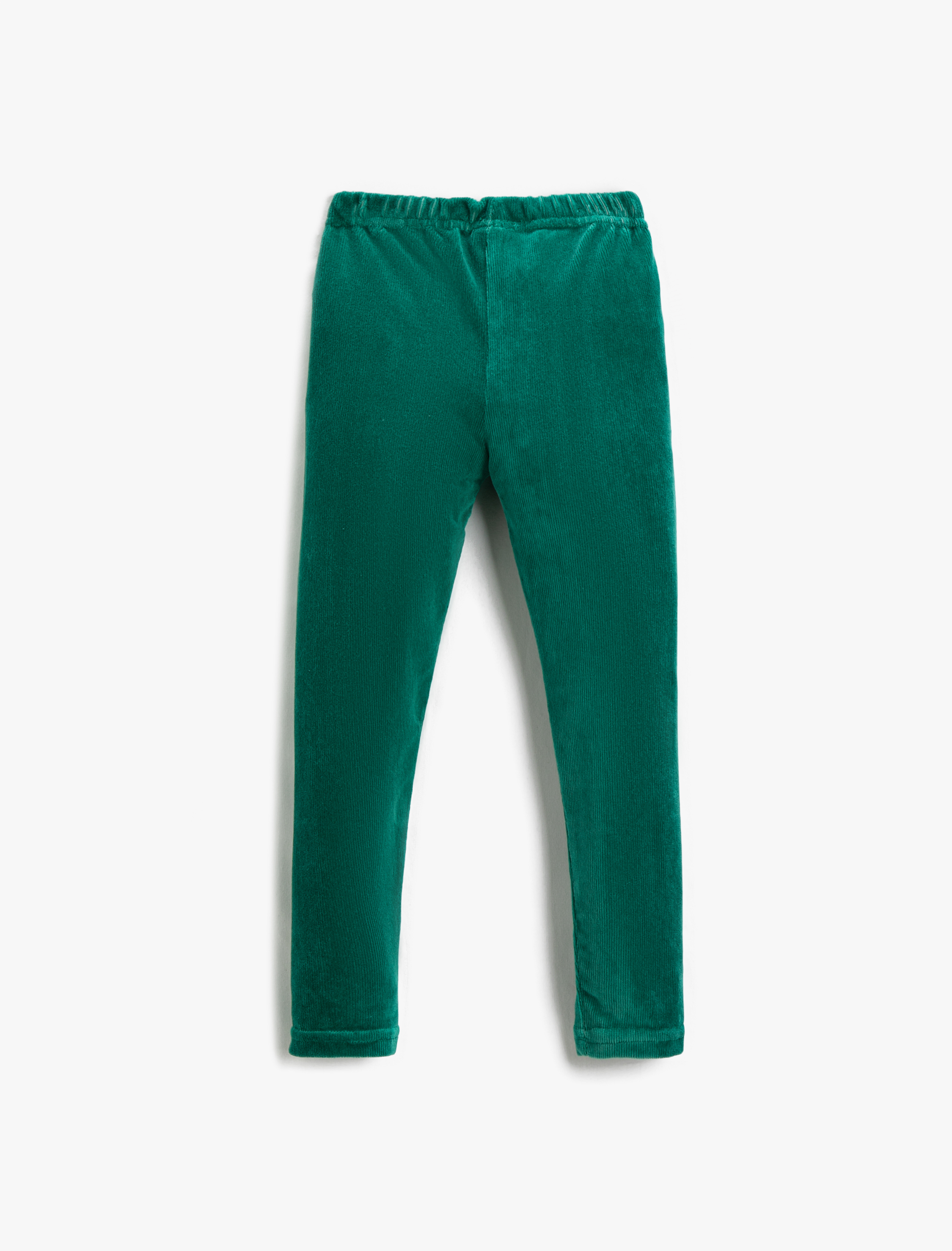 Kız Çocuk Kadife Tayt Basic Beli Lastikli