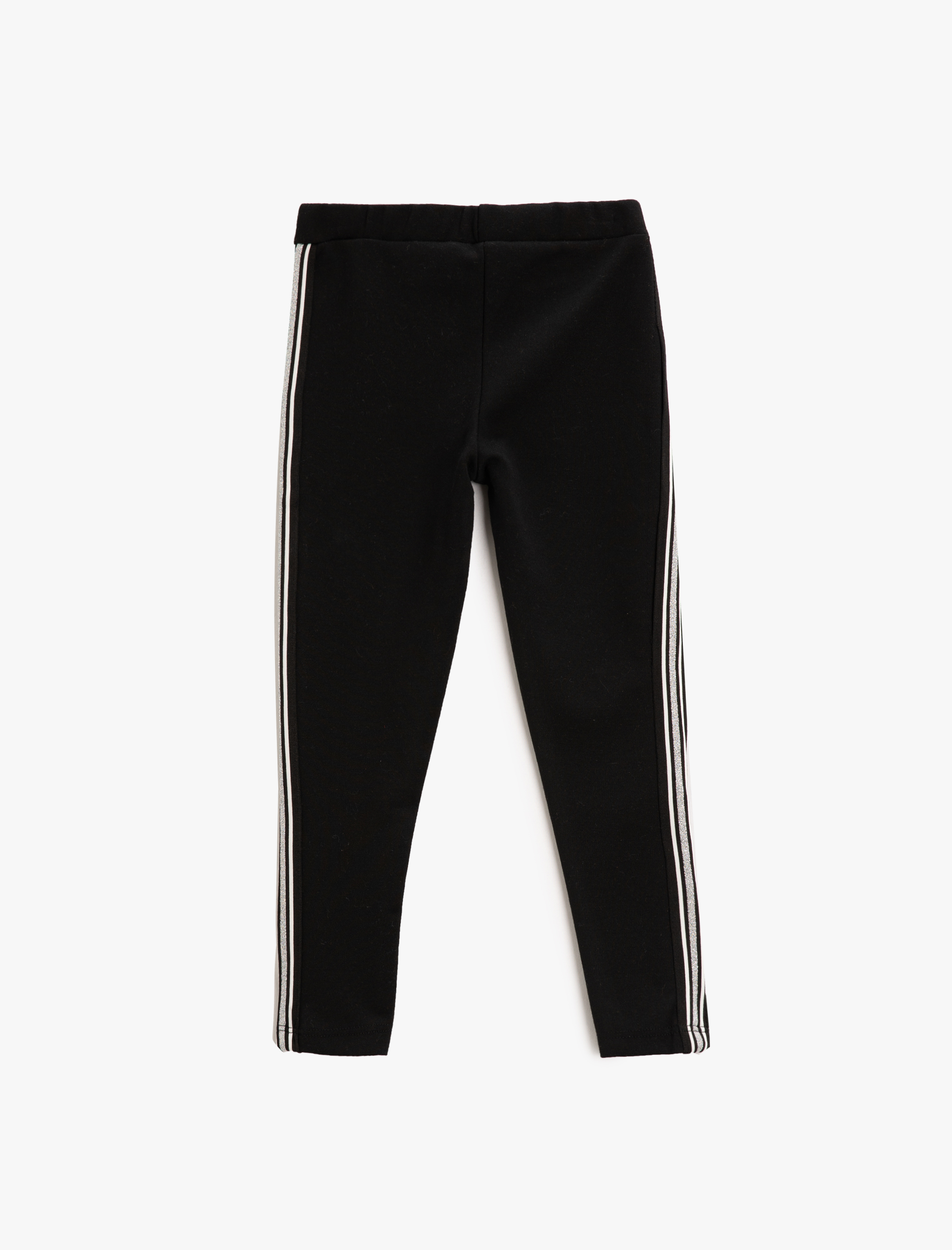  Kız Çocuk Basic Yanları Şerit Detaylı Tayt Beli Lastikli