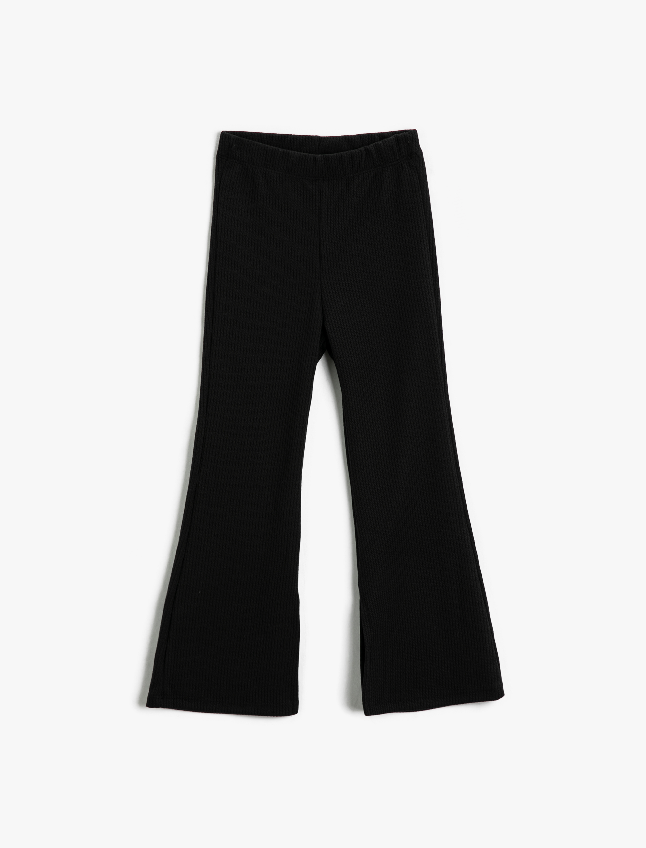  Kız Çocuk Basic İspanyol Paça Pantolon Ribanalı