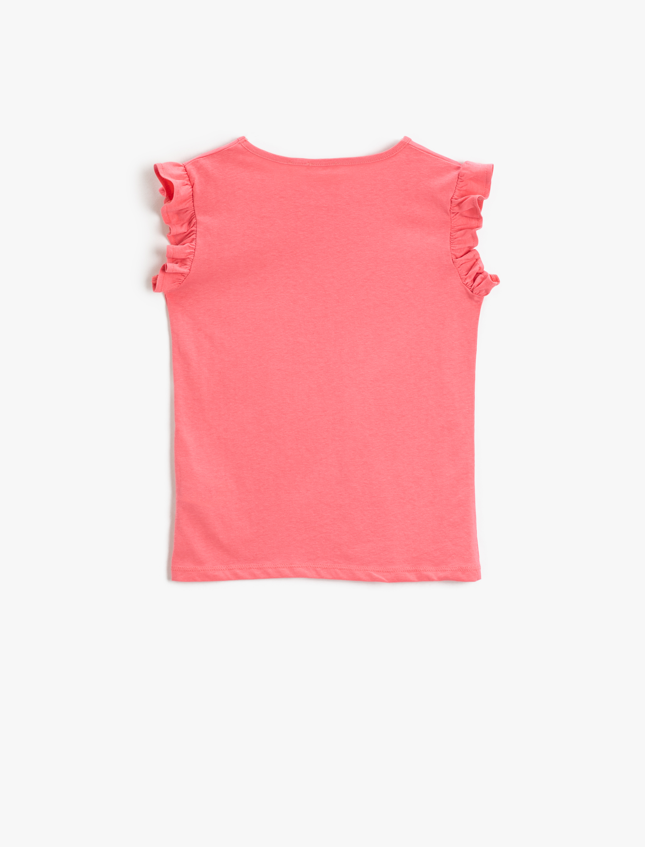  Kız Çocuk Basic Fırfırlı Tişört Kolsuz