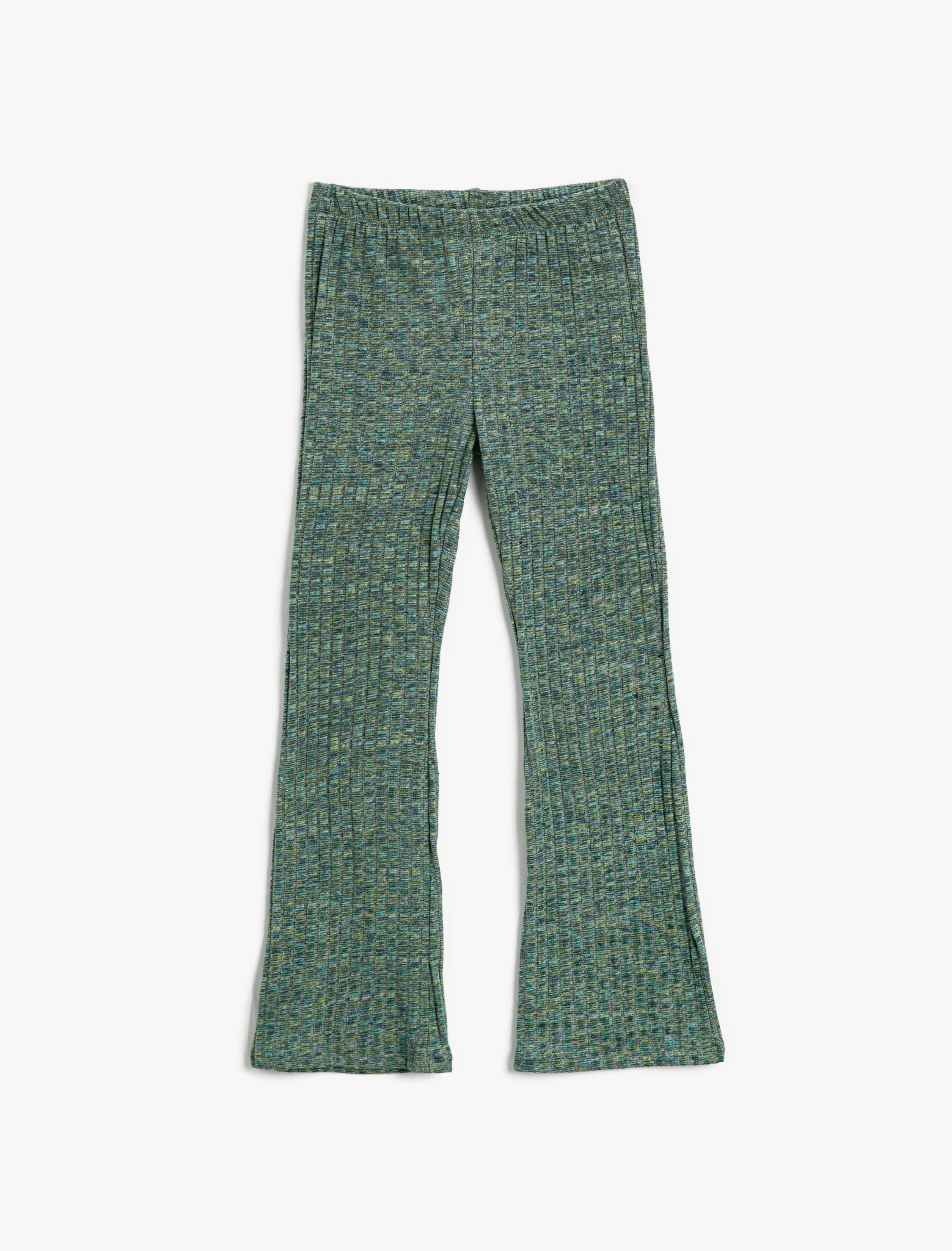  Kız Çocuk İspanyol Paça Tayt Pantolon Beli Lastikli Yumuşak Dokulu