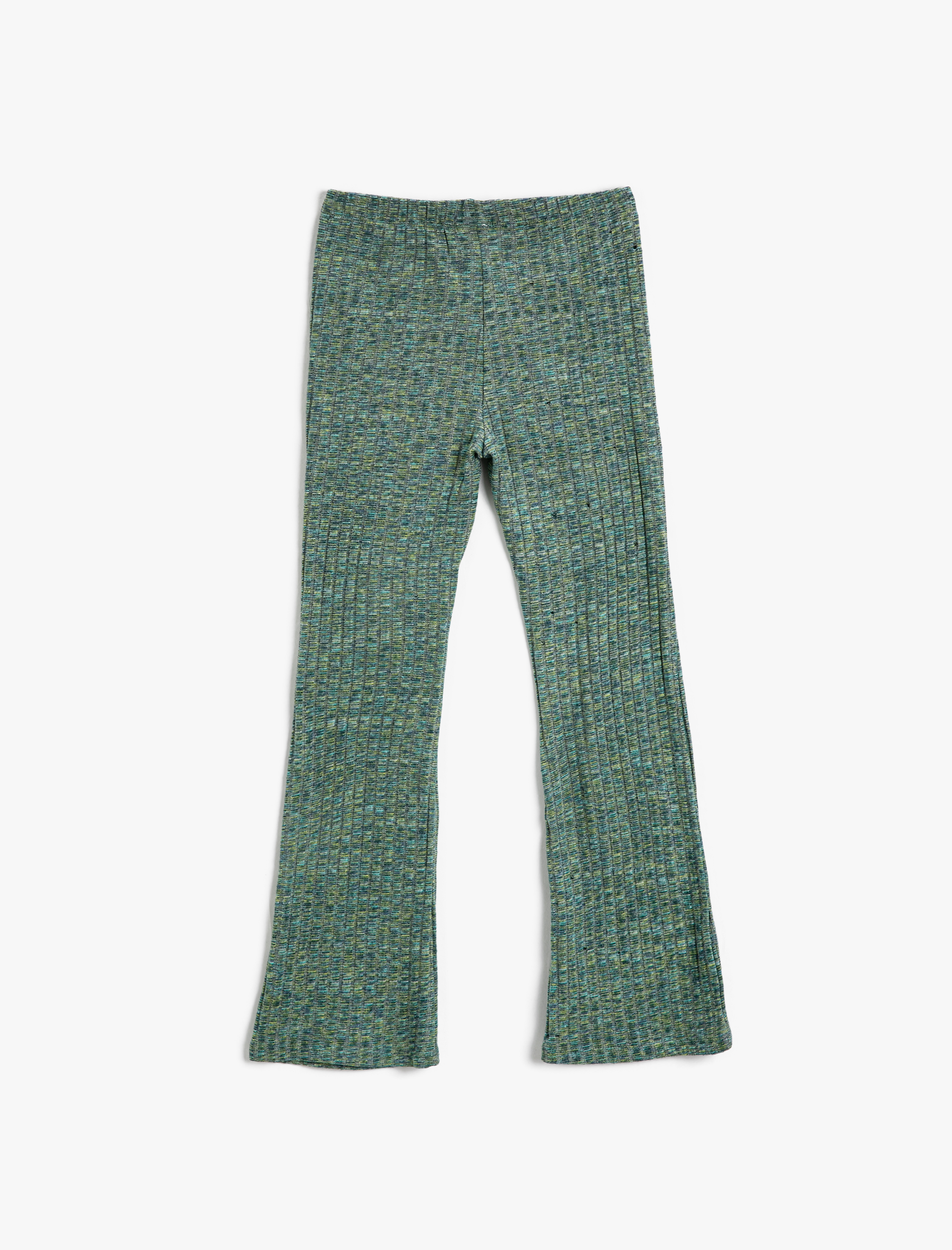  Kız Çocuk İspanyol Paça Tayt Pantolon Beli Lastikli Yumuşak Dokulu