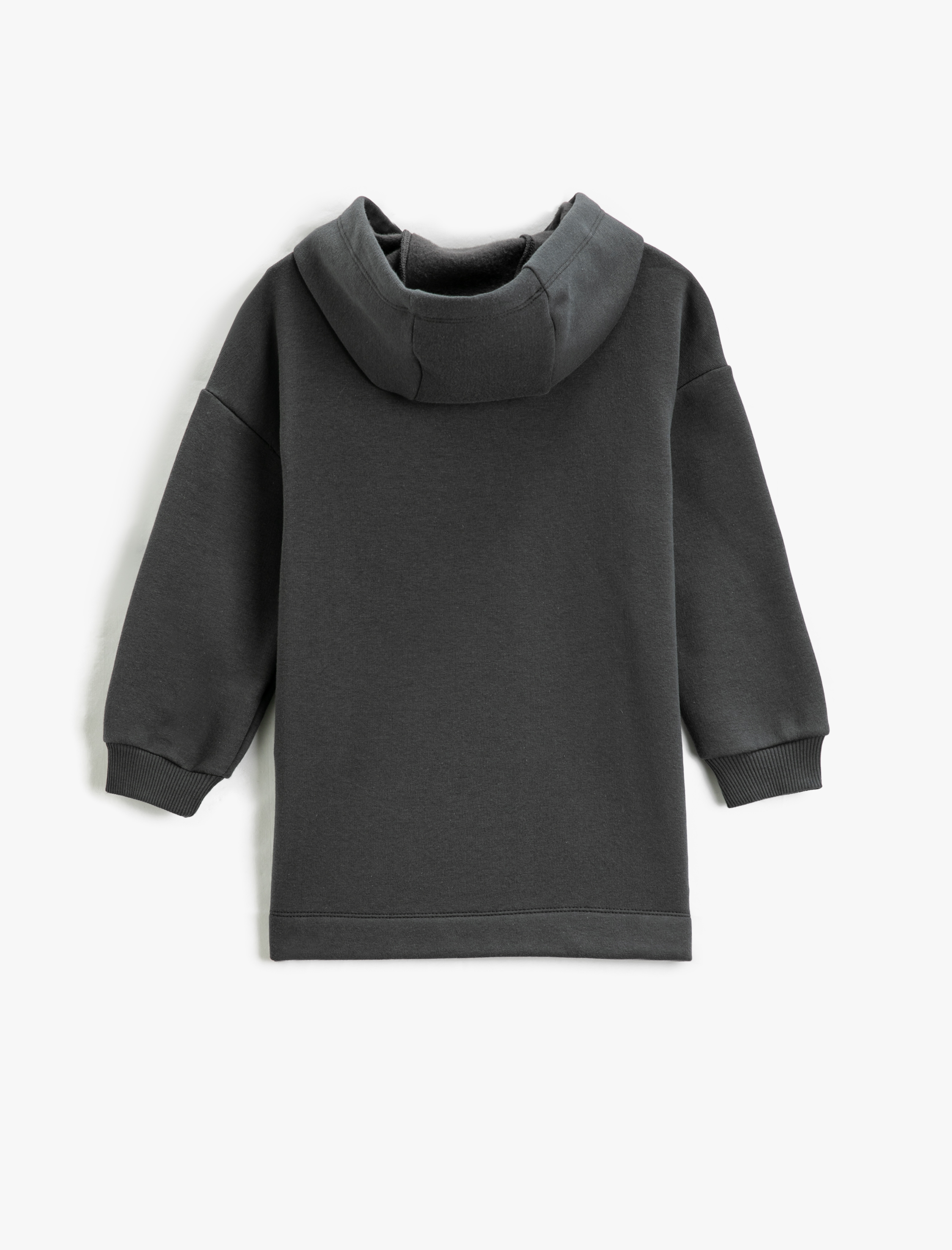 Kız Çocuk Sweat Elbise Minnie Mouse Baskılı Kapüşonlu Lisanslı Pul-Payet Detaylı