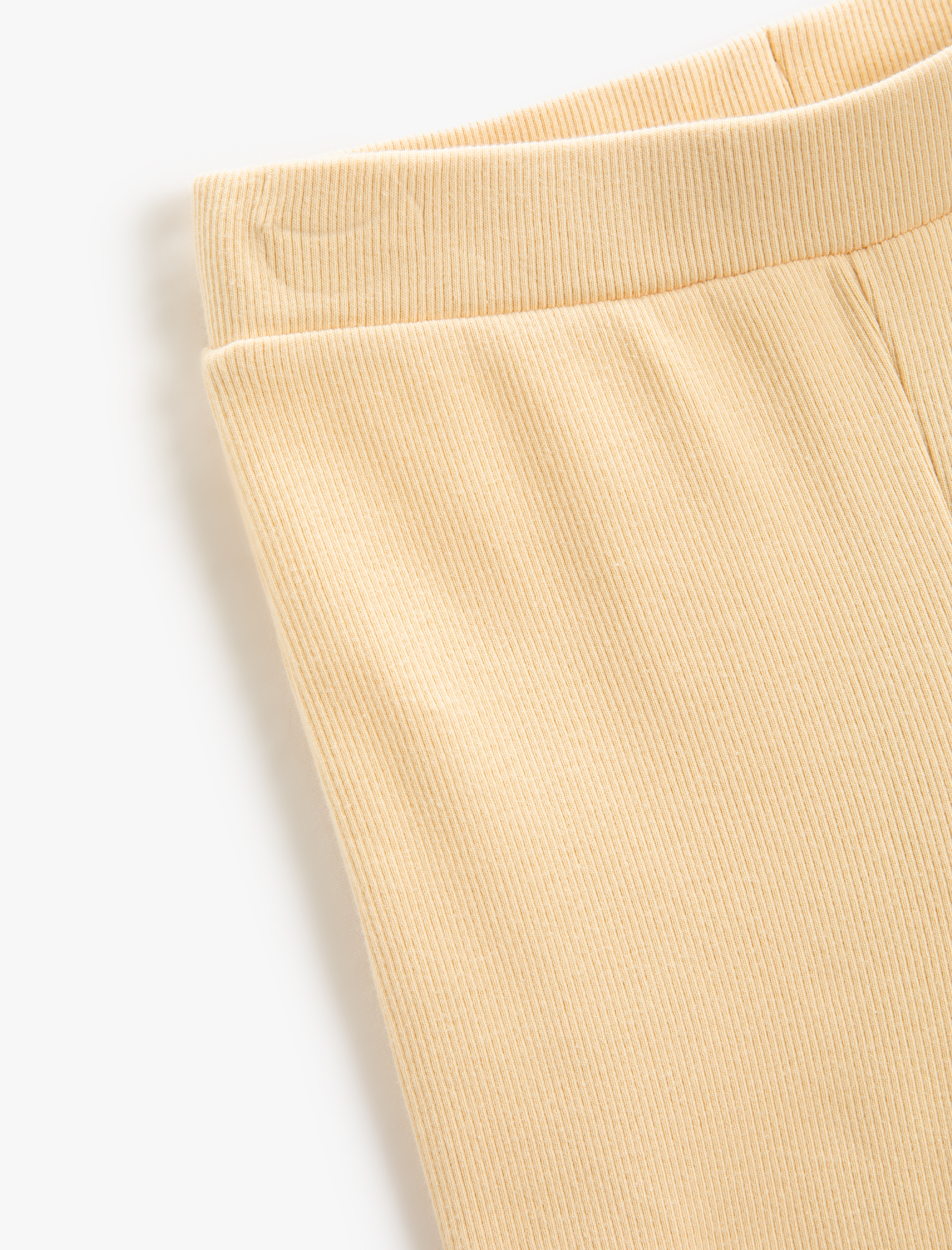 Kız Çocuk Basic İspanyol Paça Tayt Pantolon Fitilli Beli Lastikli