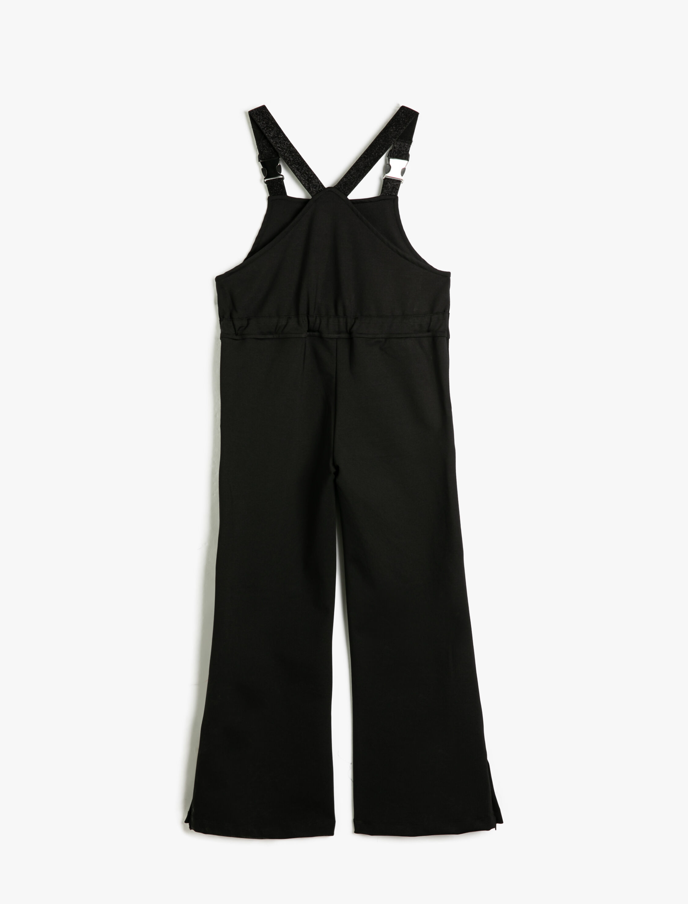  Kız Çocuk Salopet Tulum Askılı Cepli Paçaları Fermuarlı