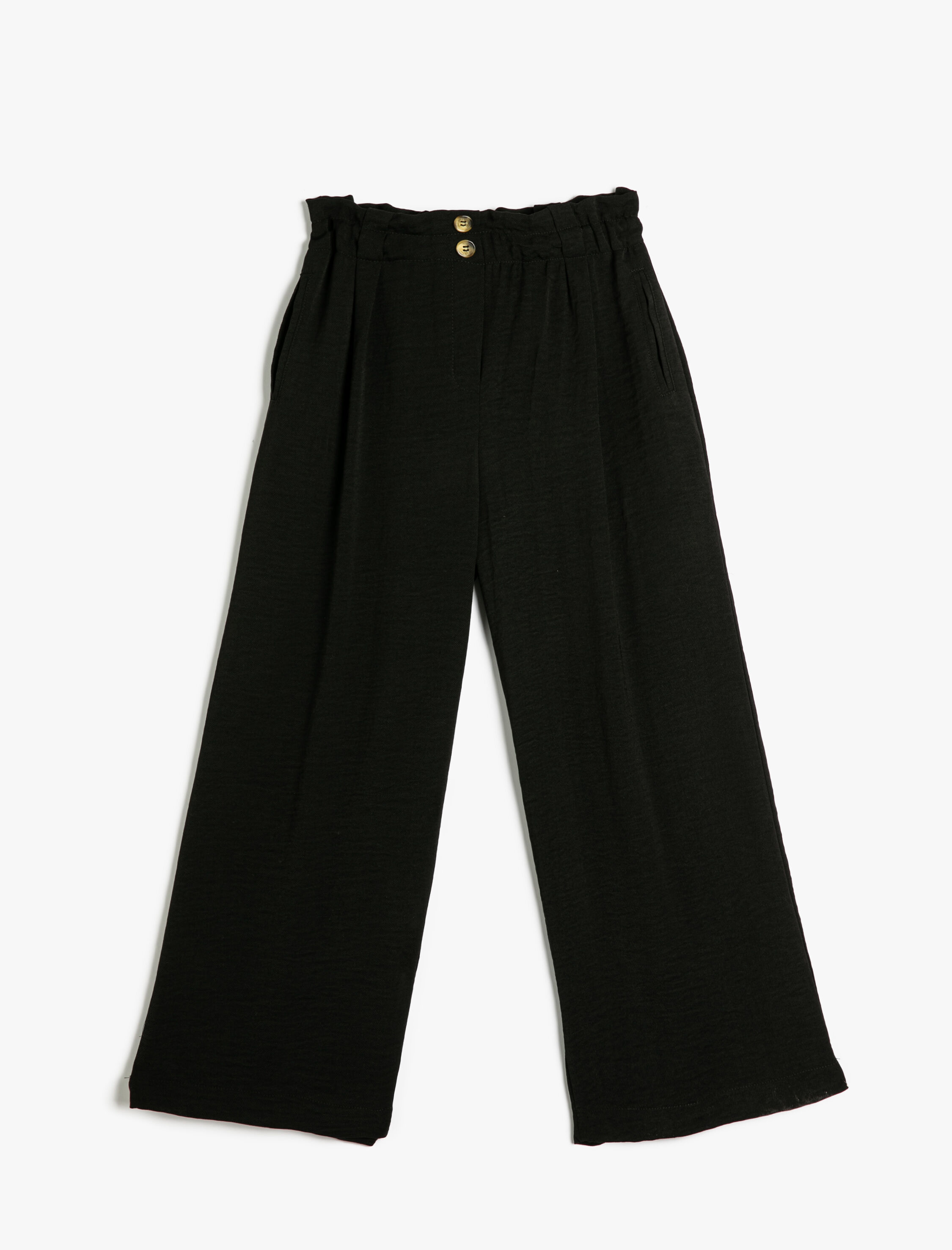  Kız Çocuk Bol Paça Pantolon Beli Lastikli