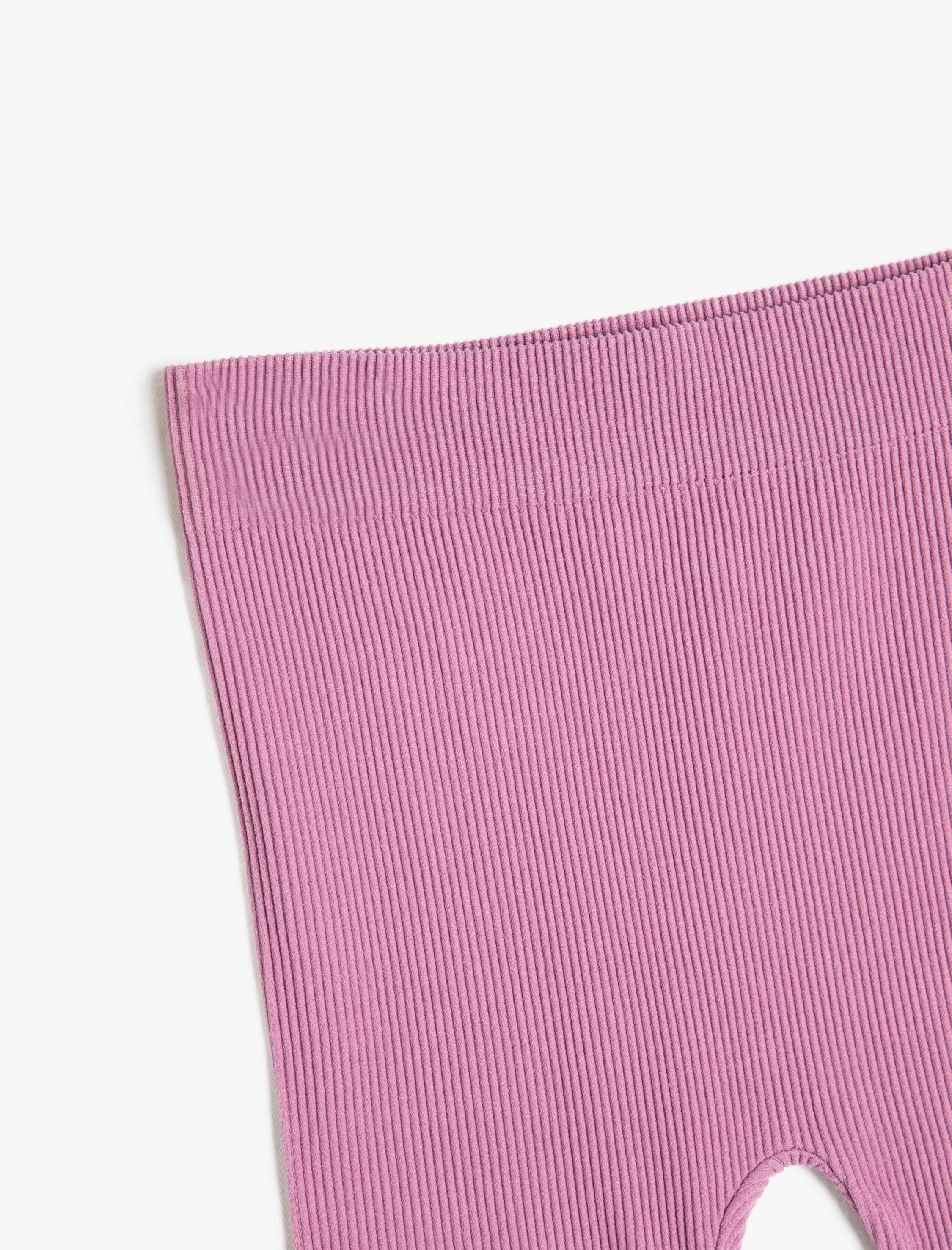  Kız Çocuk Basic Fitilli Tayt Beli Lastikli