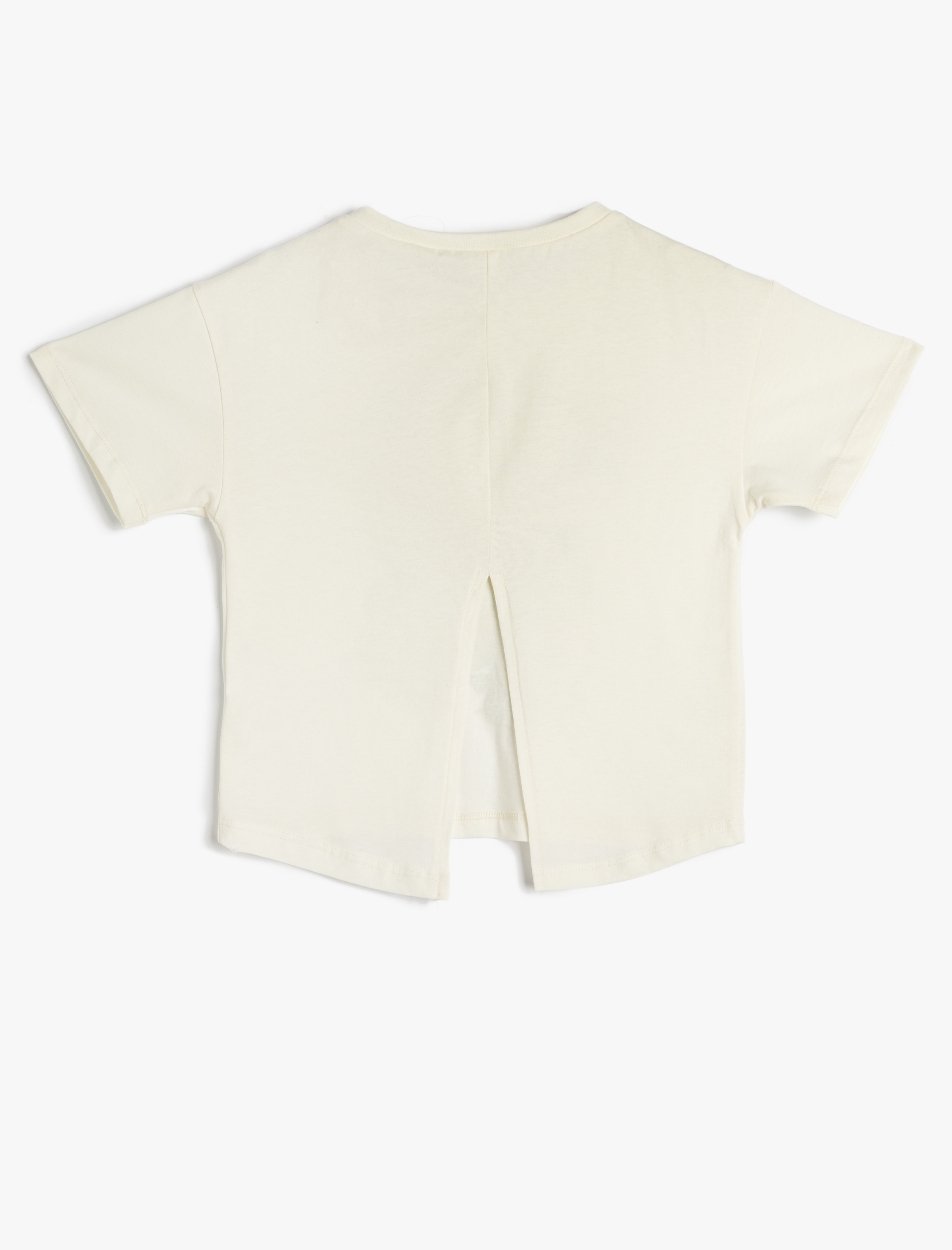  Kız Çocuk Tişört Kısa Kollu Bisiklet Yaka Ayıcık Baskılı Pamuklu