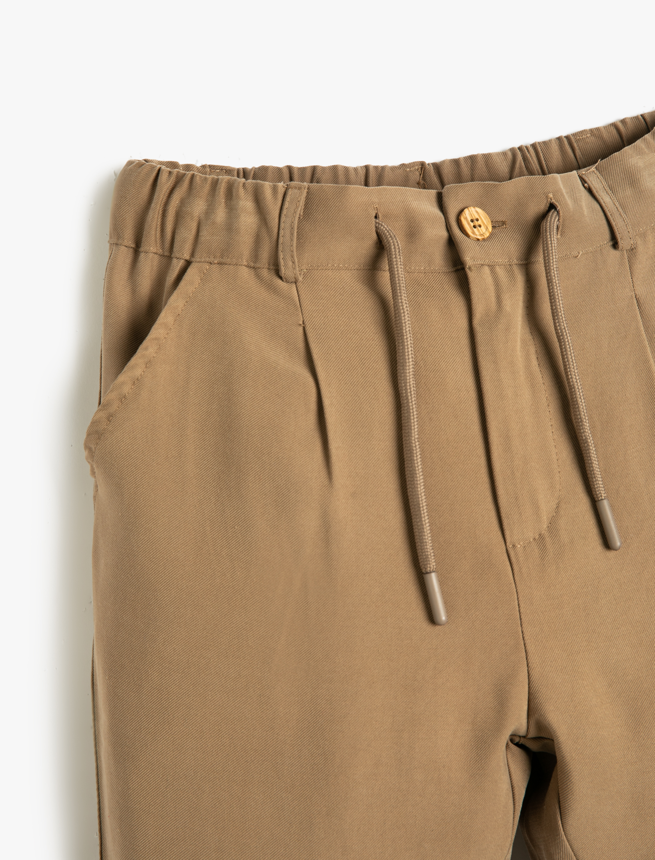  Erkek Çocuk Pantolon Beli Bağlamalı ve Lastikli Cepli Dar Paça