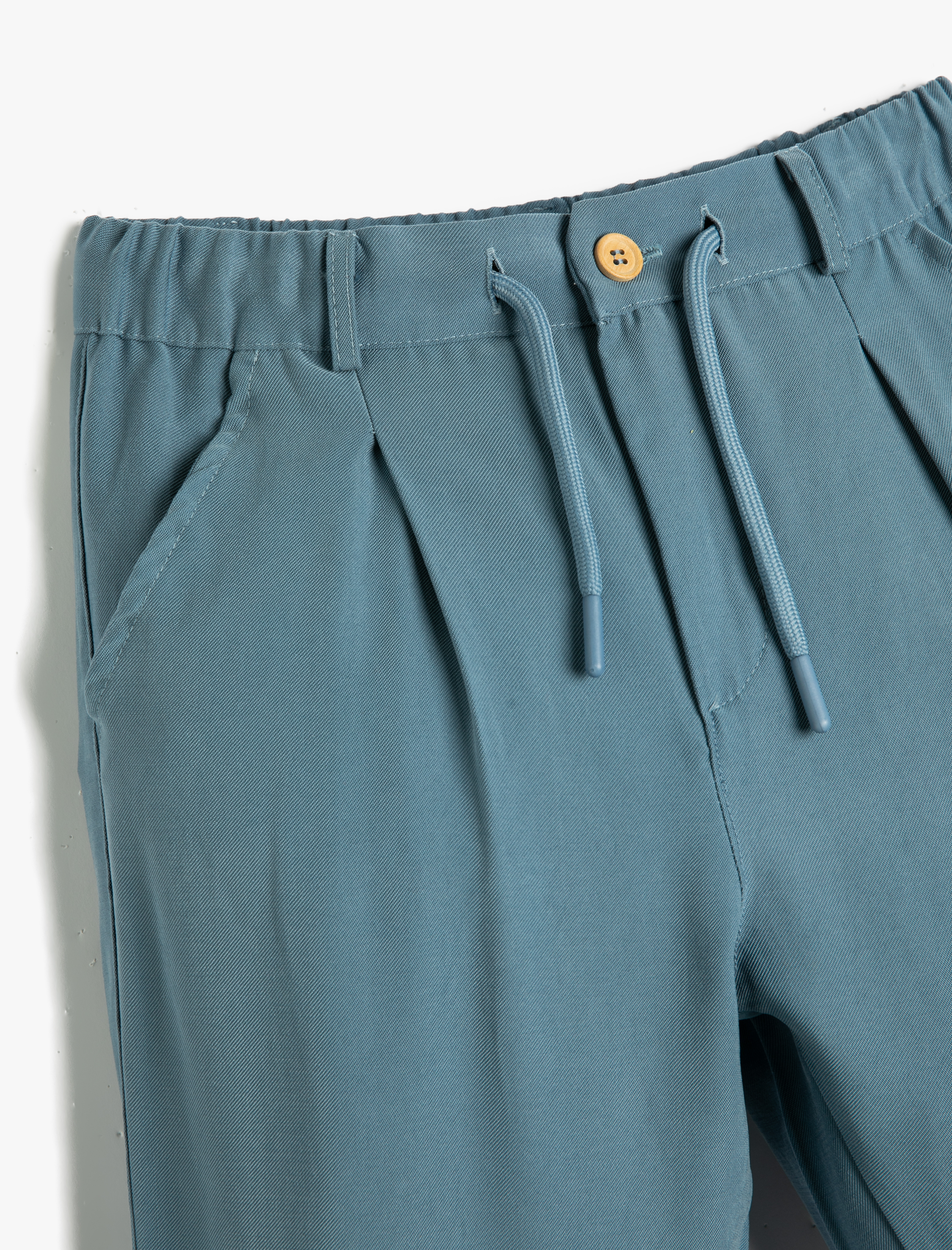  Erkek Çocuk Pantolon Beli Bağlamalı ve Lastikli Cepli Dar Paça