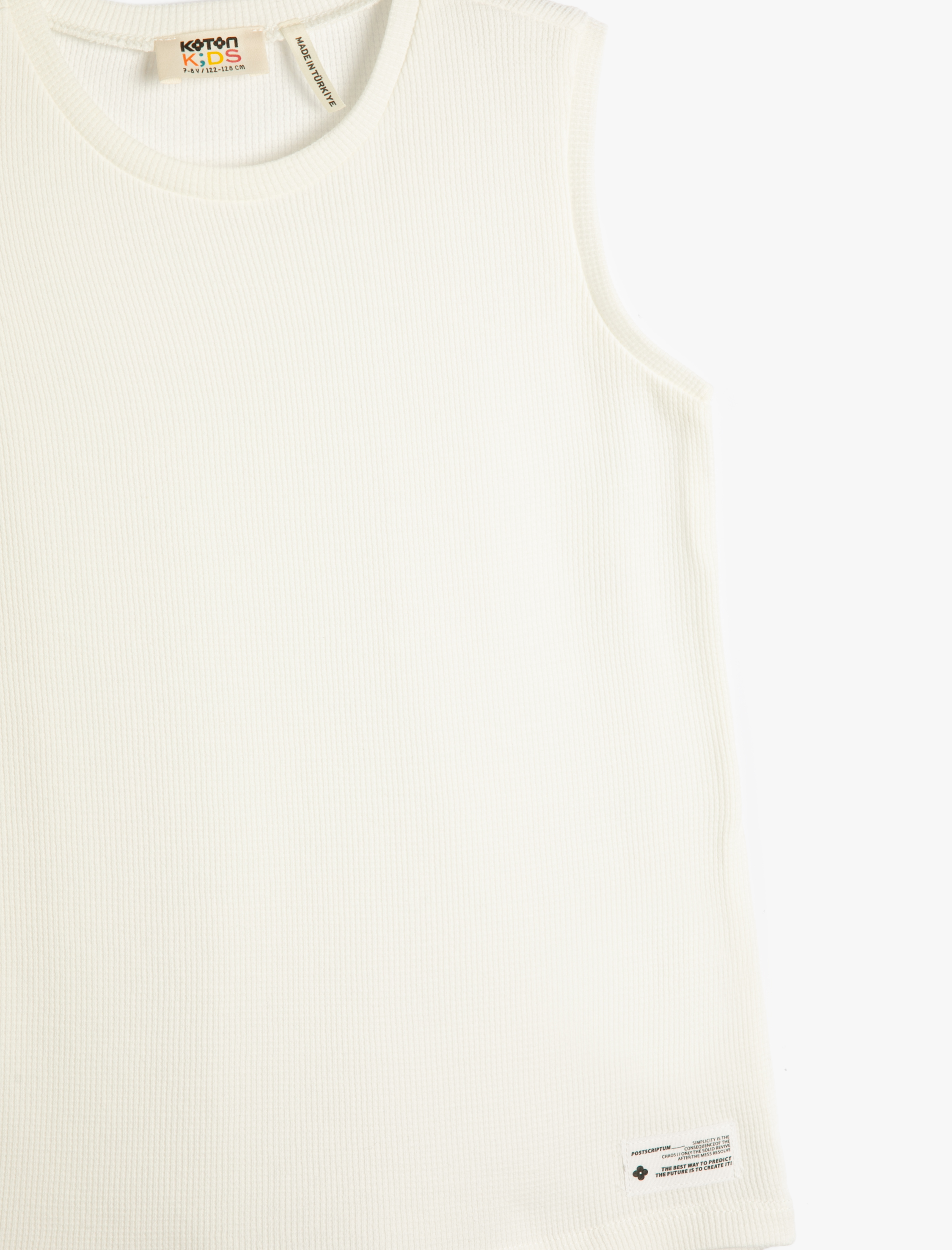  Erkek Çocuk Basic Atlet Bisiklet Yaka Fitilli Pamuklu