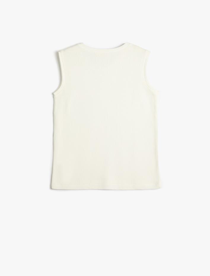 Erkek Çocuk Basic Atlet Bisiklet Yaka Fitilli Pamuklu