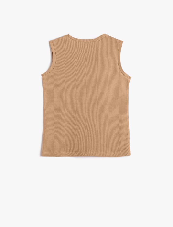 Erkek Çocuk Basic Atlet Bisiklet Yaka Fitilli Pamuklu