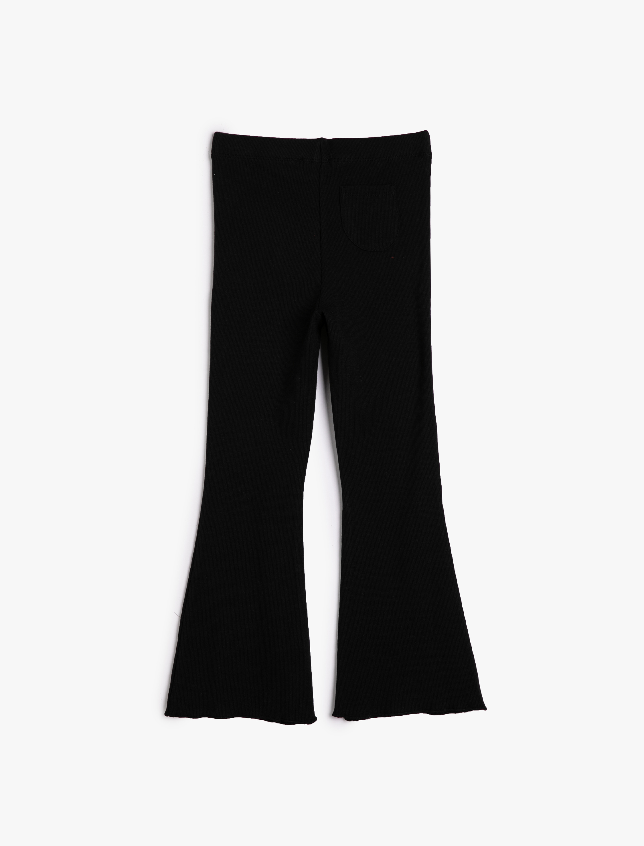  Kız Çocuk Basic İspanyol Paça Pantolon Beli Lastikli Fitilli Pamuklu