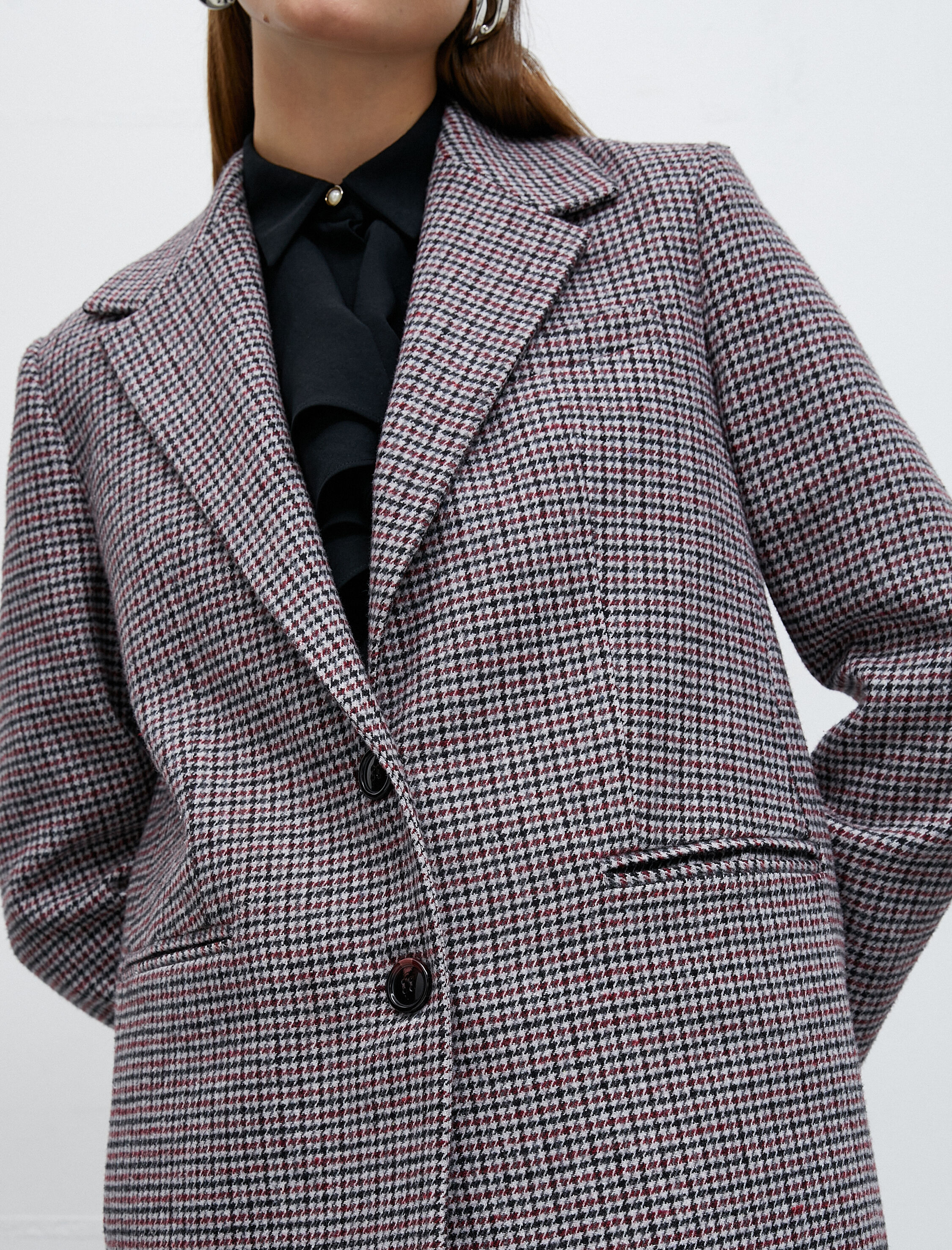   Blazer Ceket Cepli Çift Düğmeli