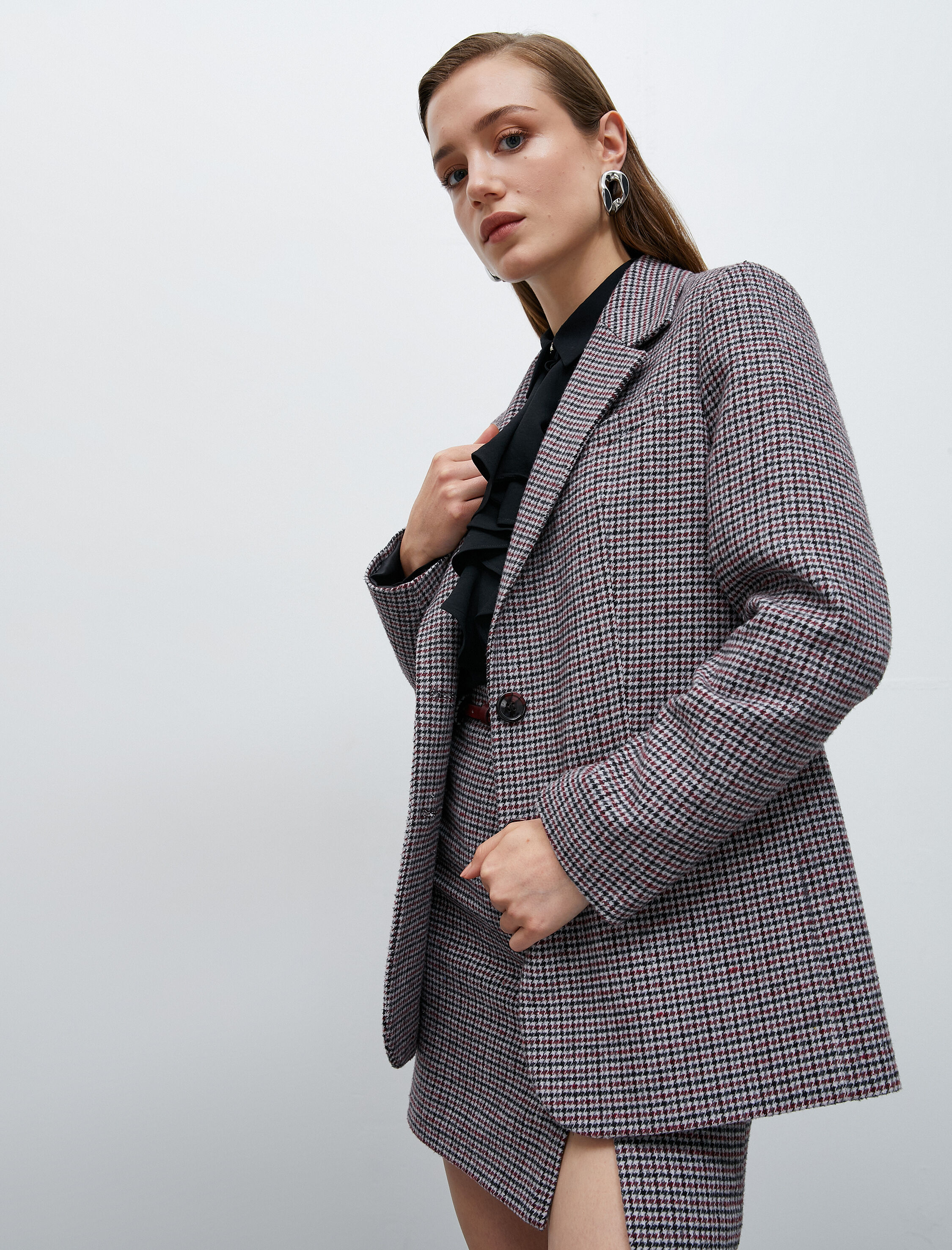   Blazer Ceket Cepli Çift Düğmeli