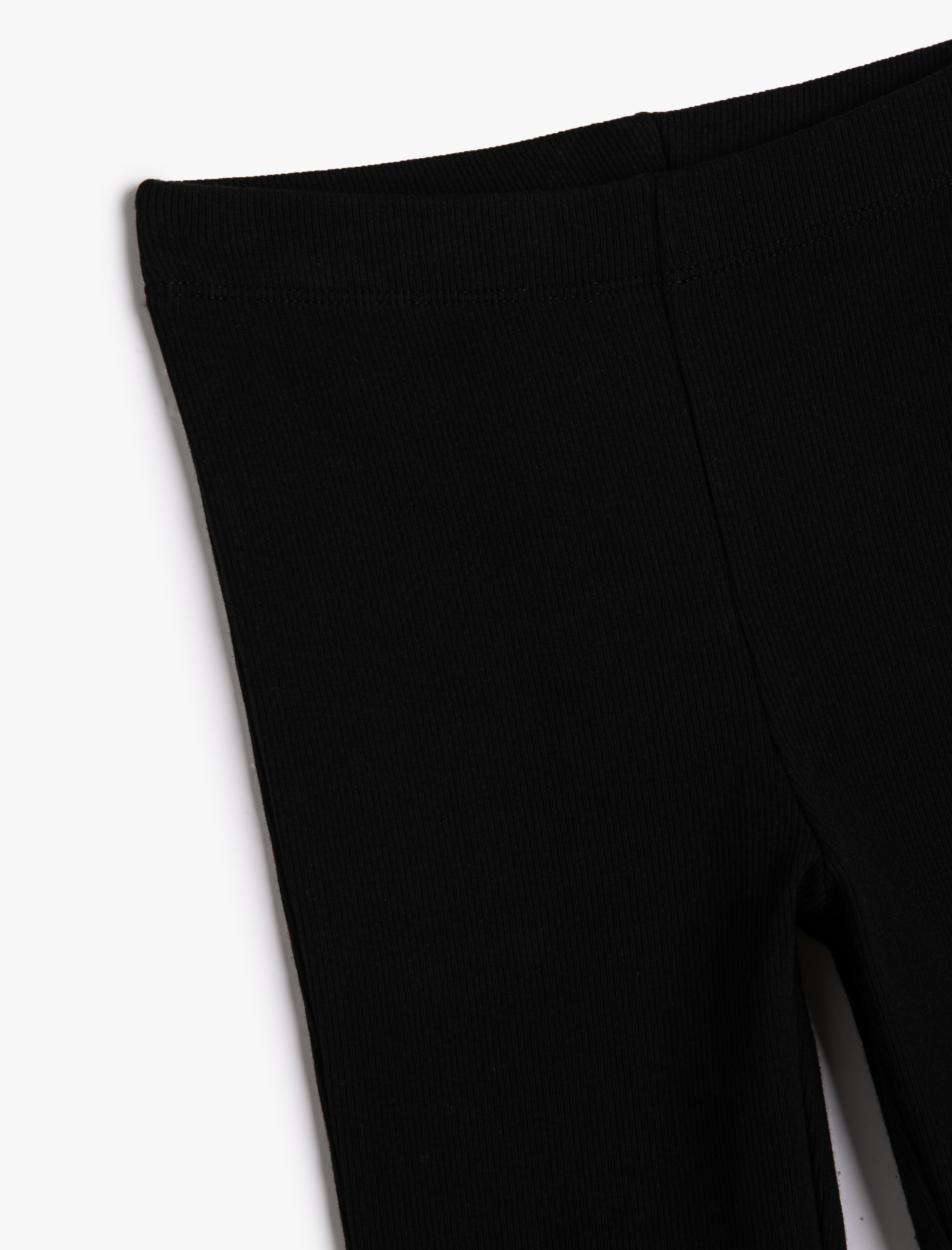  Kız Çocuk Basic İspanyol Paça Pantolon Beli Lastikli Fitilli Pamuklu