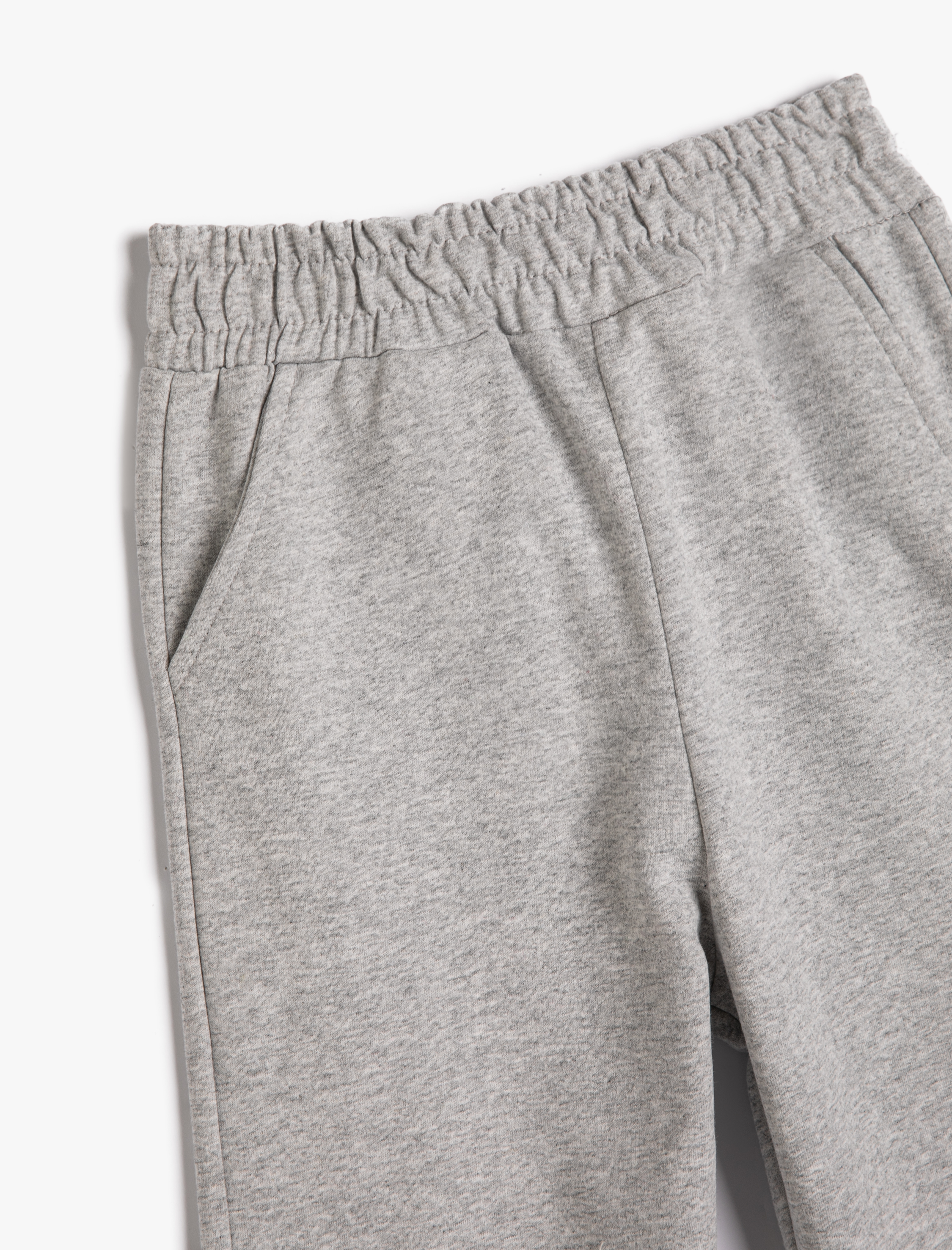  Kız Çocuk Basic Jogger Eşofman Altı Cepli Beli Lastikli Şardonlu