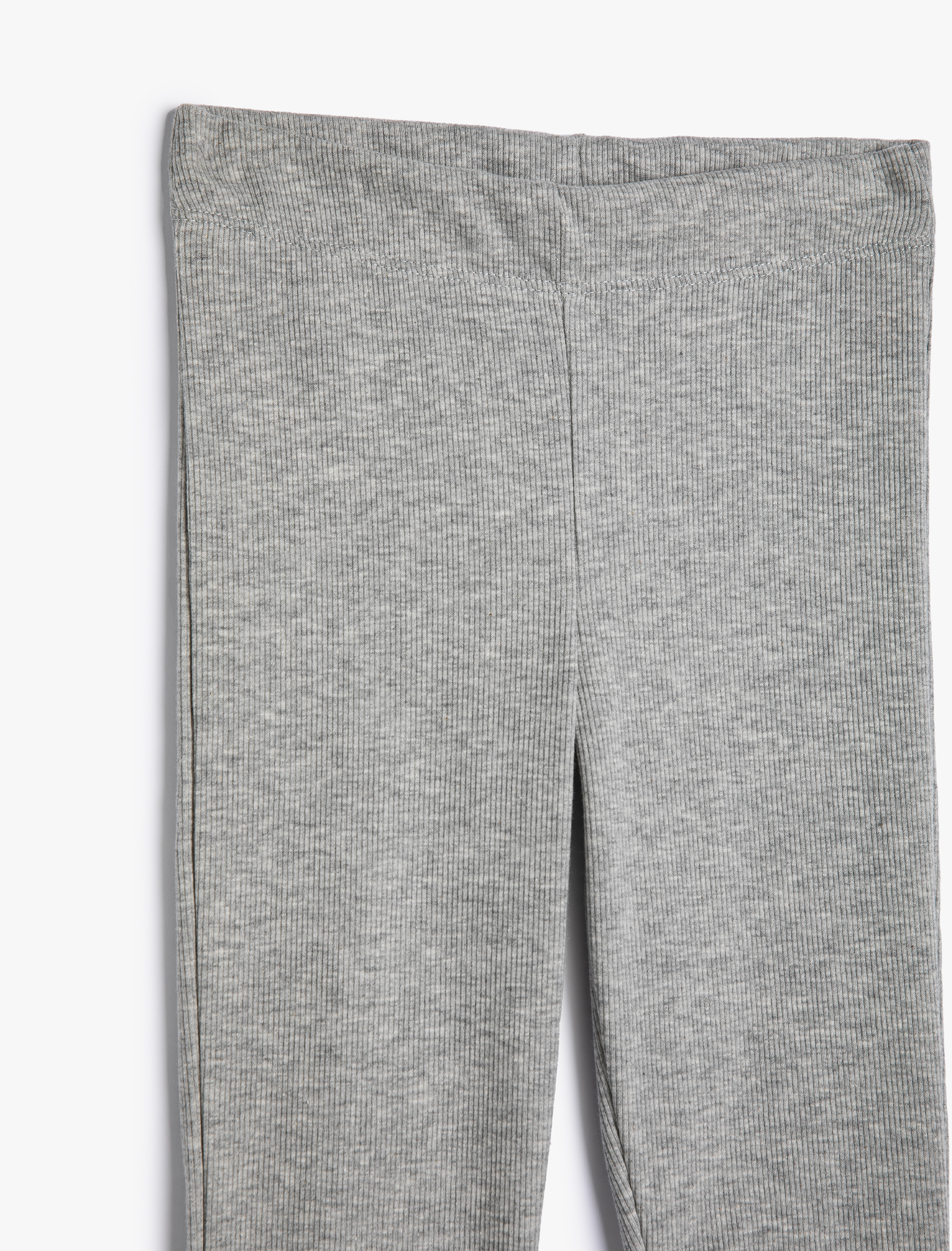  Kız Çocuk Basic Tayt Fitilli Beli Lastikli Pamuk Karışımlı