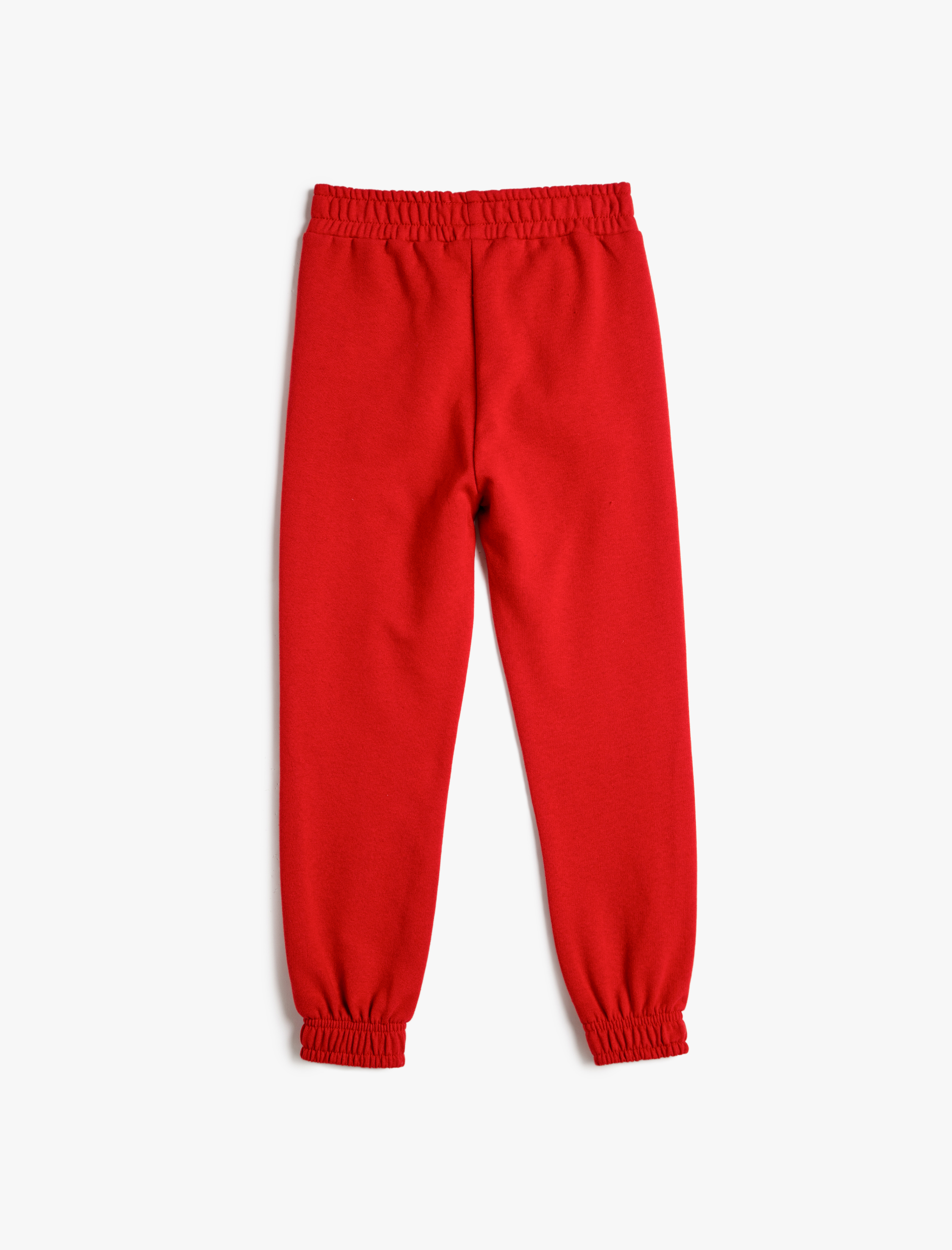 Kız Çocuk Basic Jogger Eşofman Altı Şardonlu Cepli Beli Lastikli Pamuklu Şardonlu