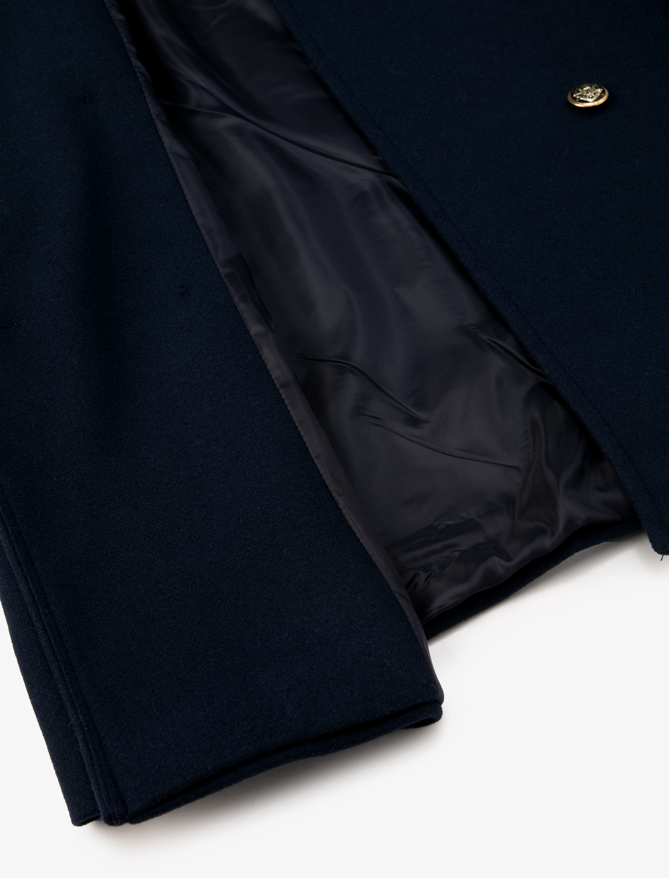   Kaşe Kaban Kruvaze Düğmeli Cep Detaylı