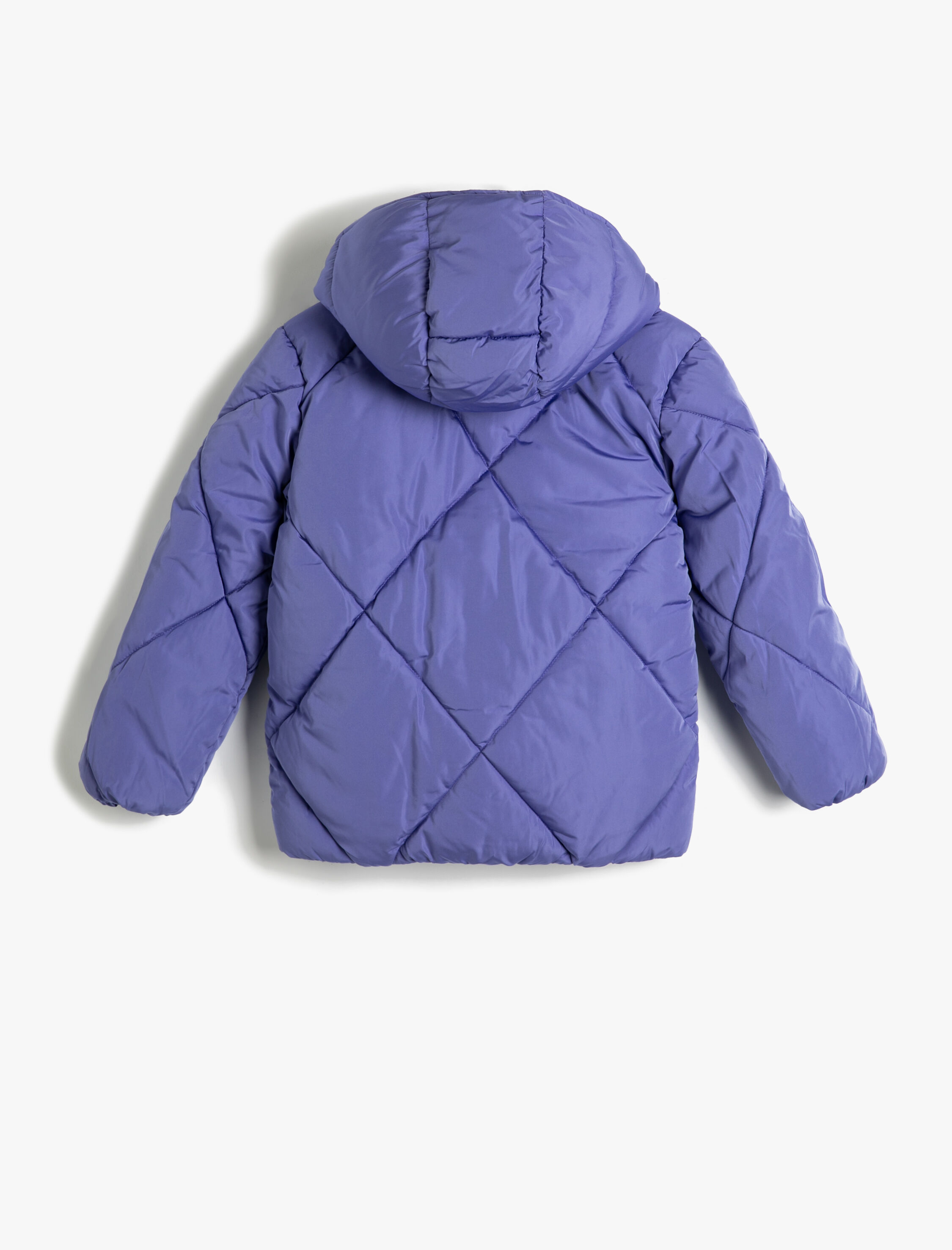  Kız Çocuk Şişme Mont Kapşonlu Çıtçıt Detaylı Kapitone