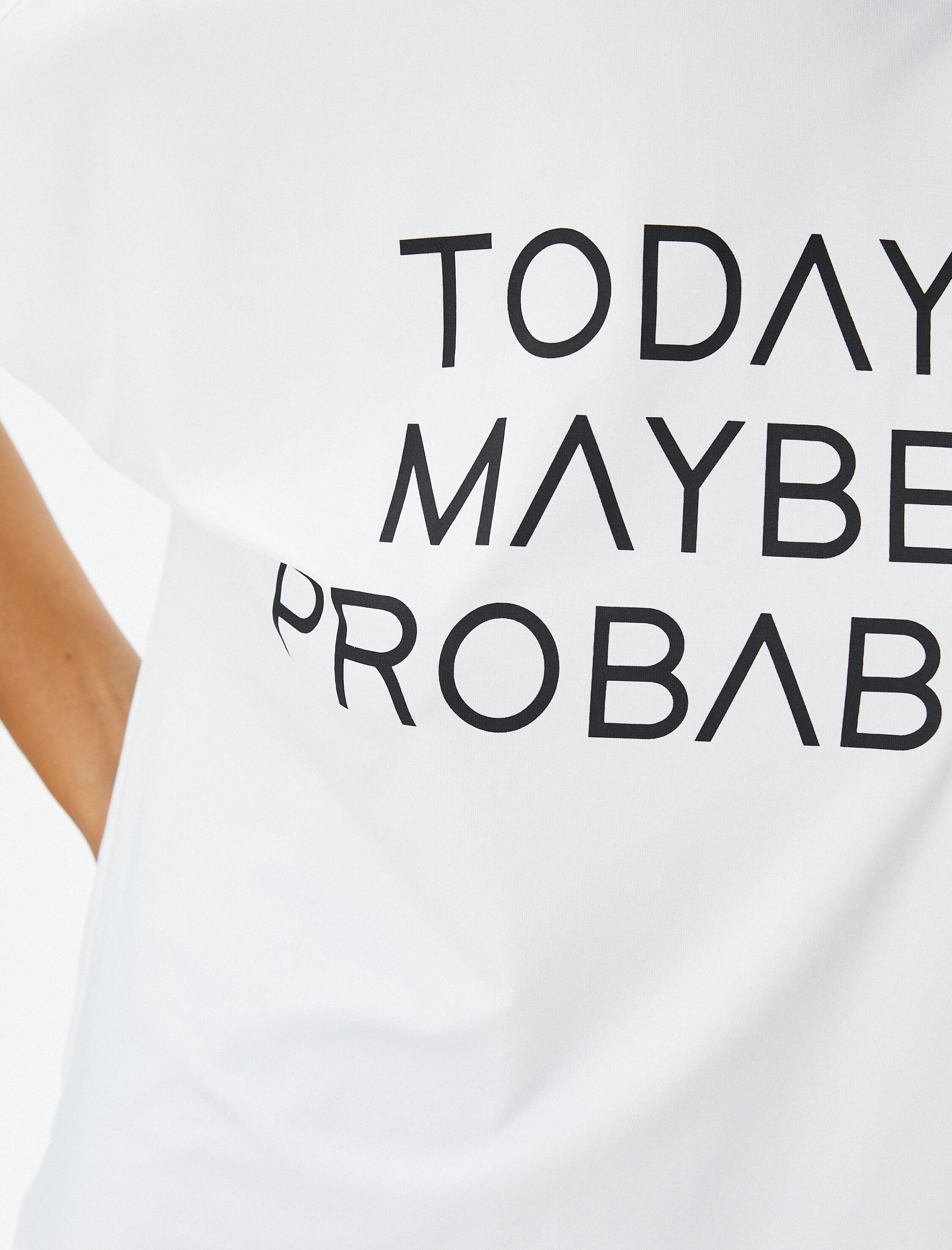   Spor Tişört Rahat Kalıp Kısa Kollu Bisiklet Yaka Baskılı