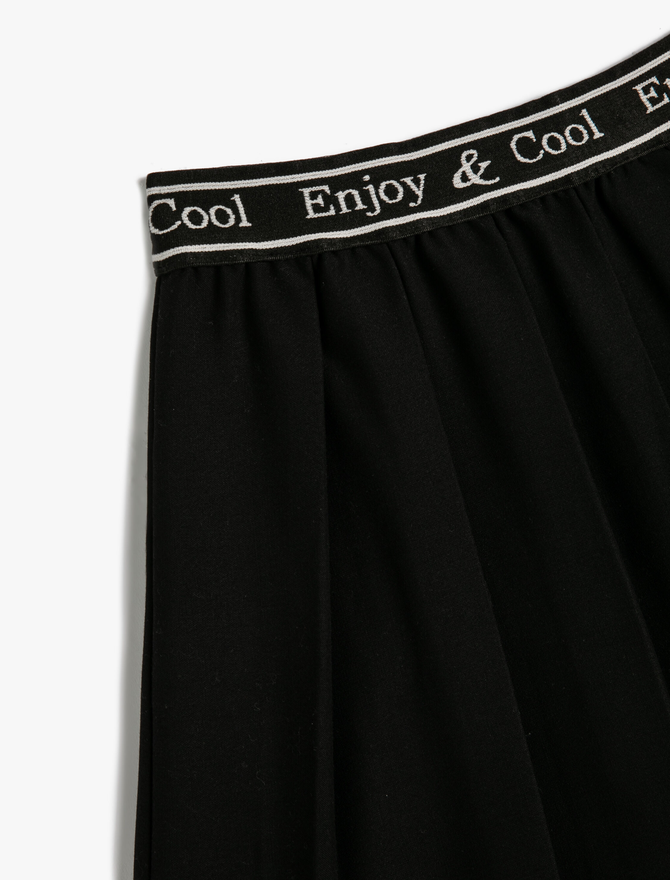  Kız Çocuk Etek Beli Lastikli Yazı Detaylı