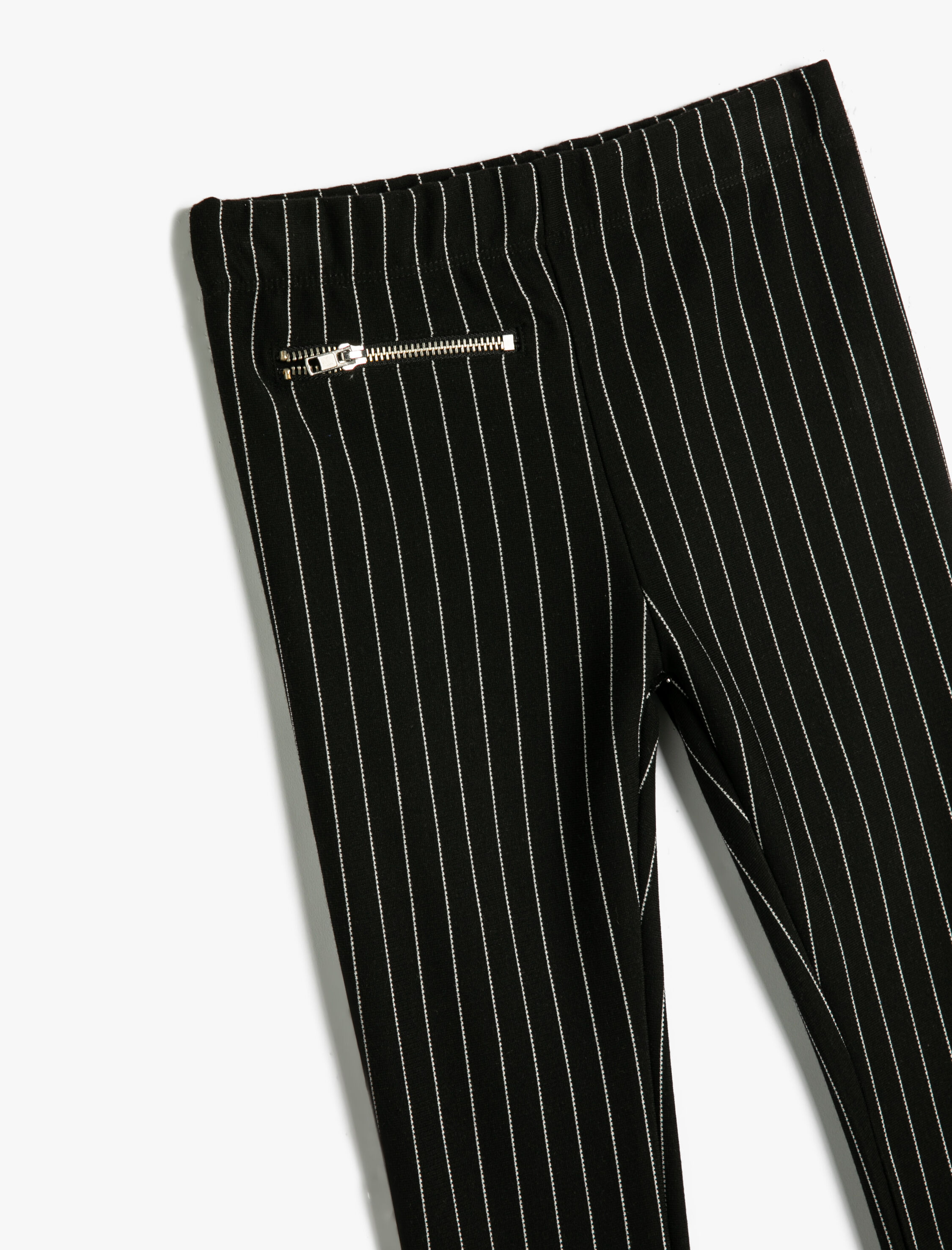  Kız Çocuk Tayt Beli Lastikli Fermuar Detaylı