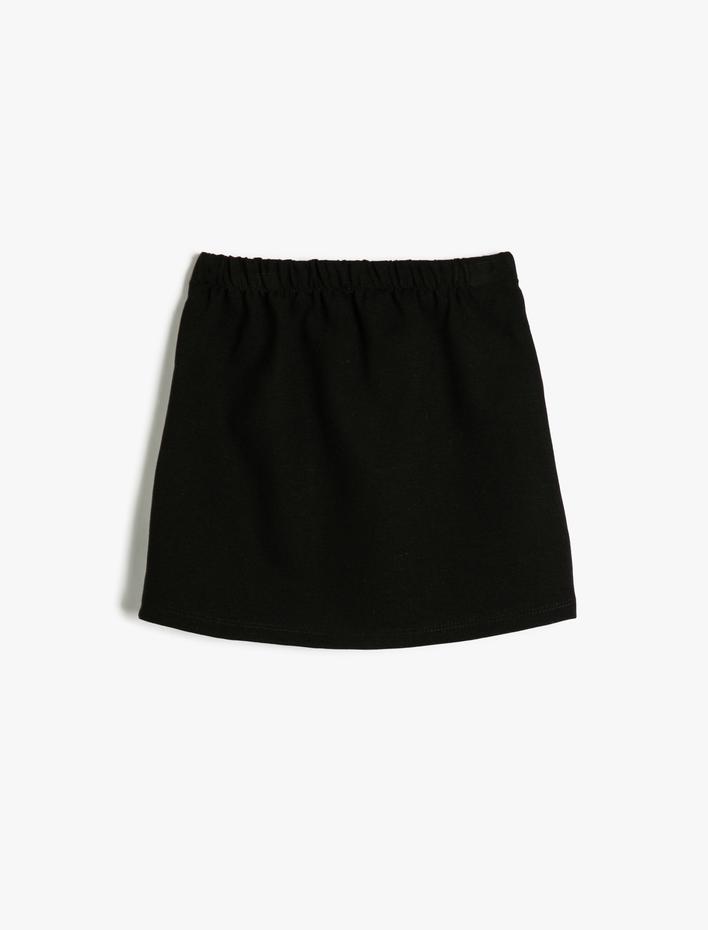 Kız Çocuk Mini Basic Etek Beli Lastikli