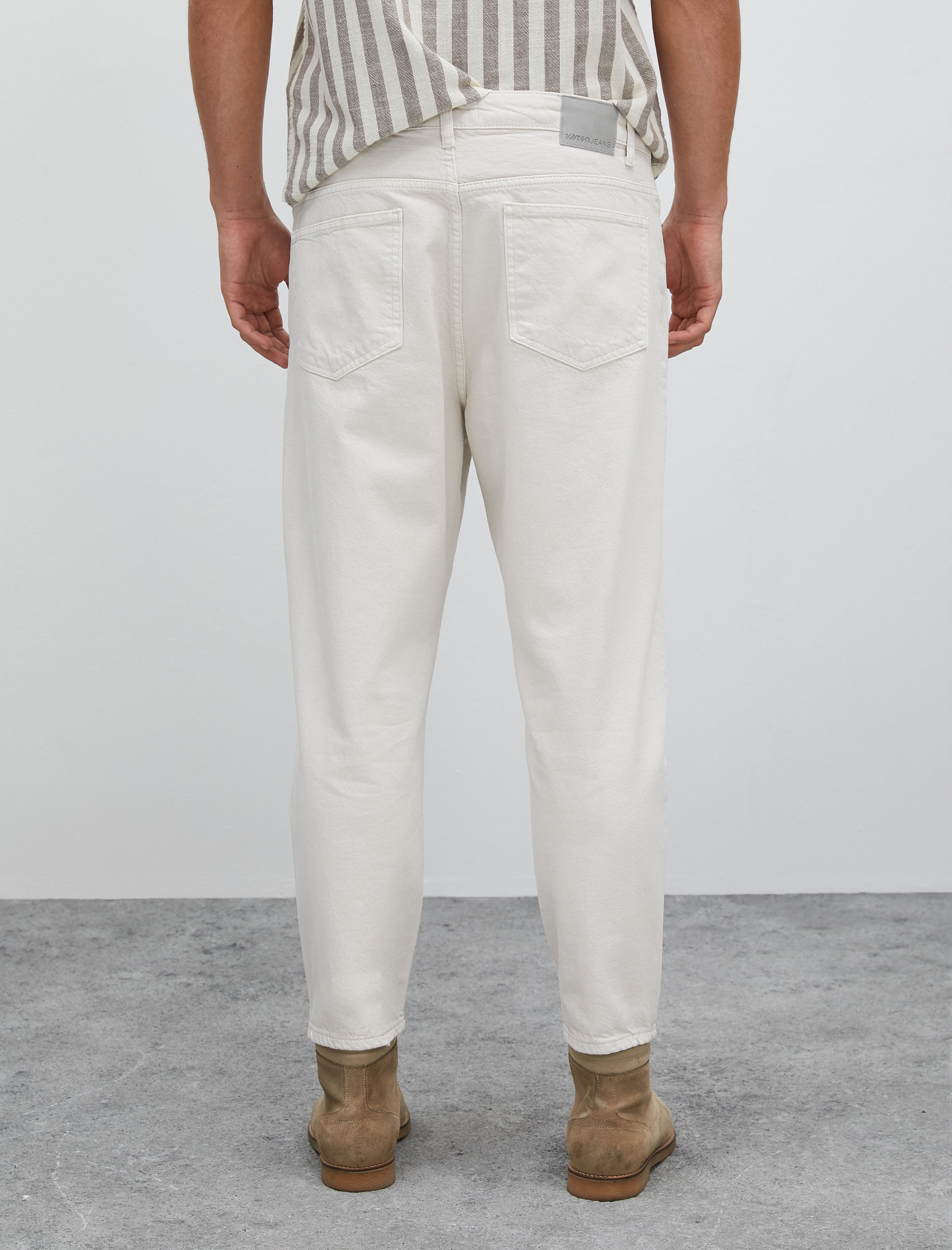   Basic Gabardin Pantolon Düğme Detaylı Cepli