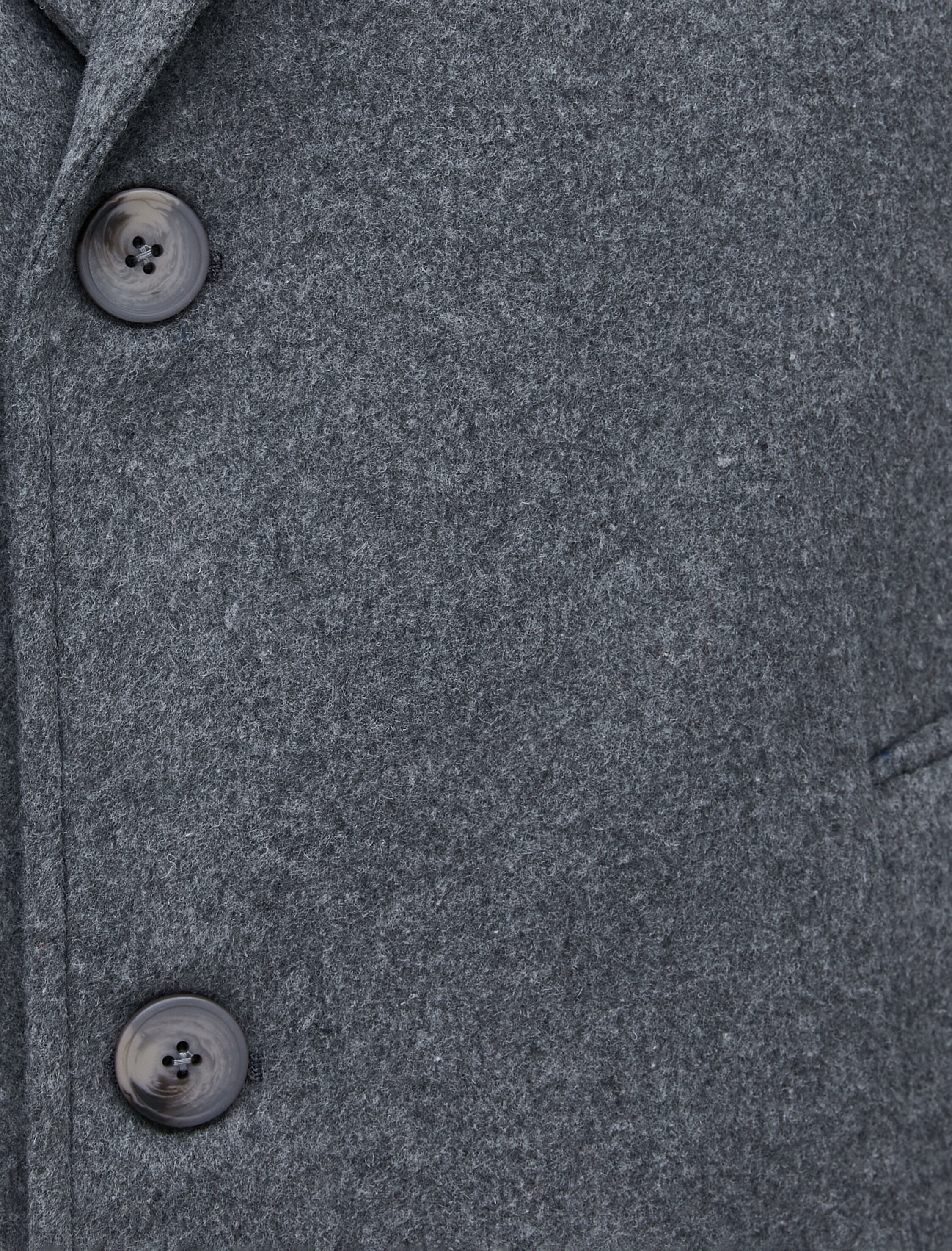 Kaşe Kaban Cep Detaylı Düğmeli