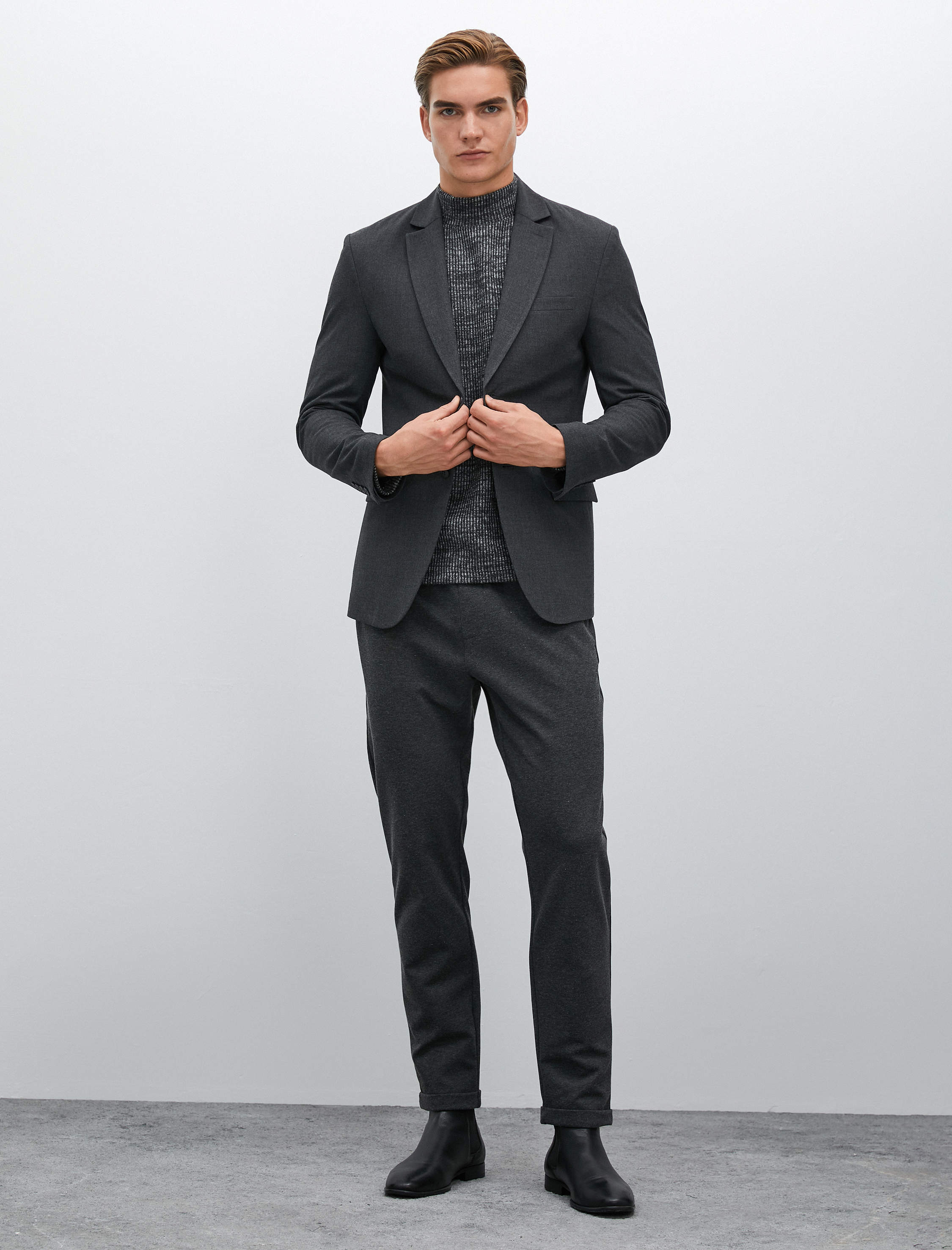   Blazer Ceket Çift Cep Detaylı Düğmeli