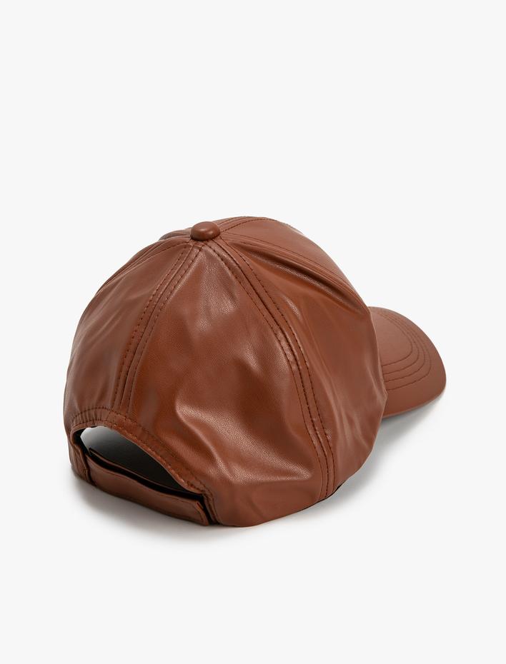 Kadın Cap Şapka Suni Deri