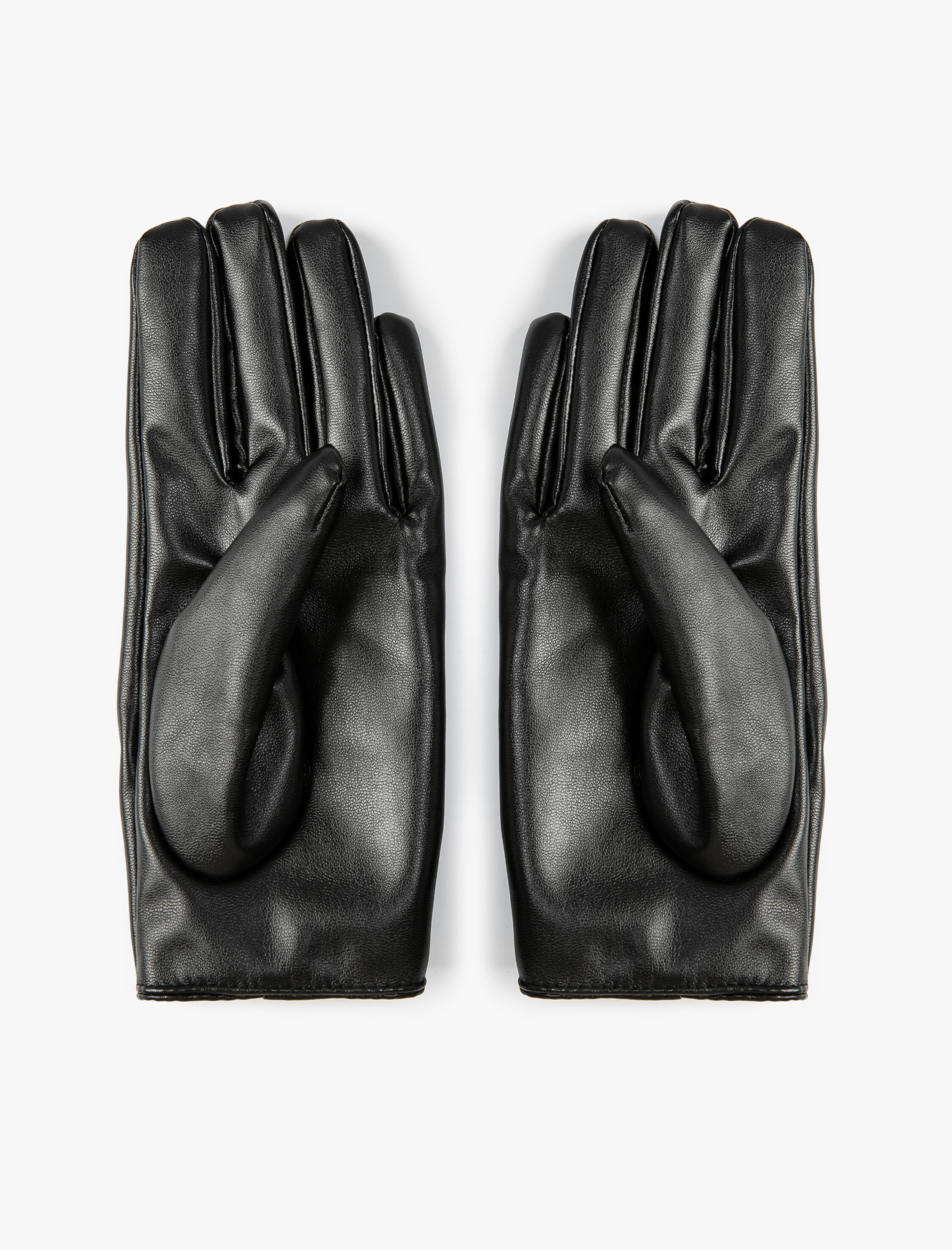 Kadın Eldiven Suni Deri Kalp Pencere Detaylı