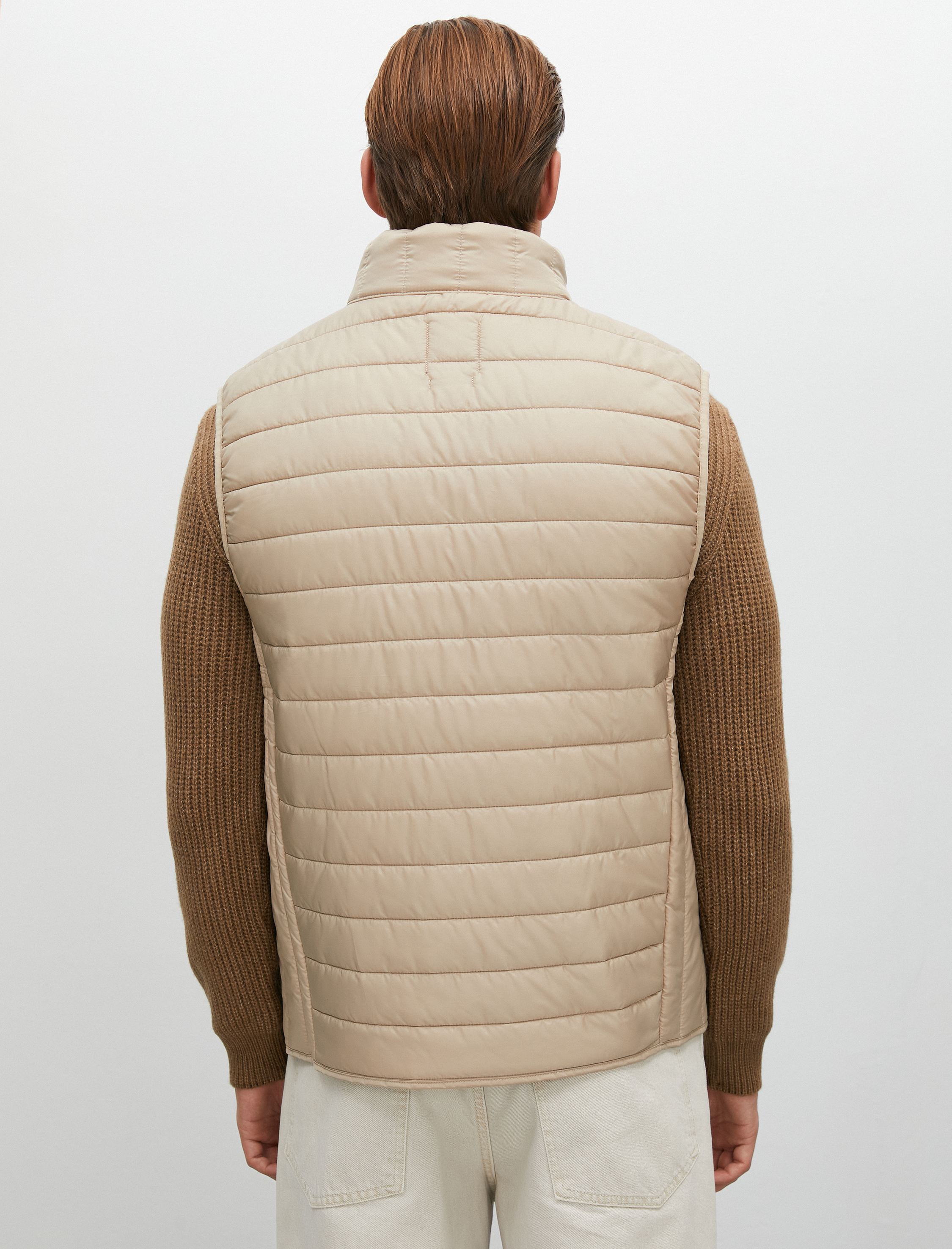   Şişme Yelek Dik Yaka Cep Detaylı Fermuarlı