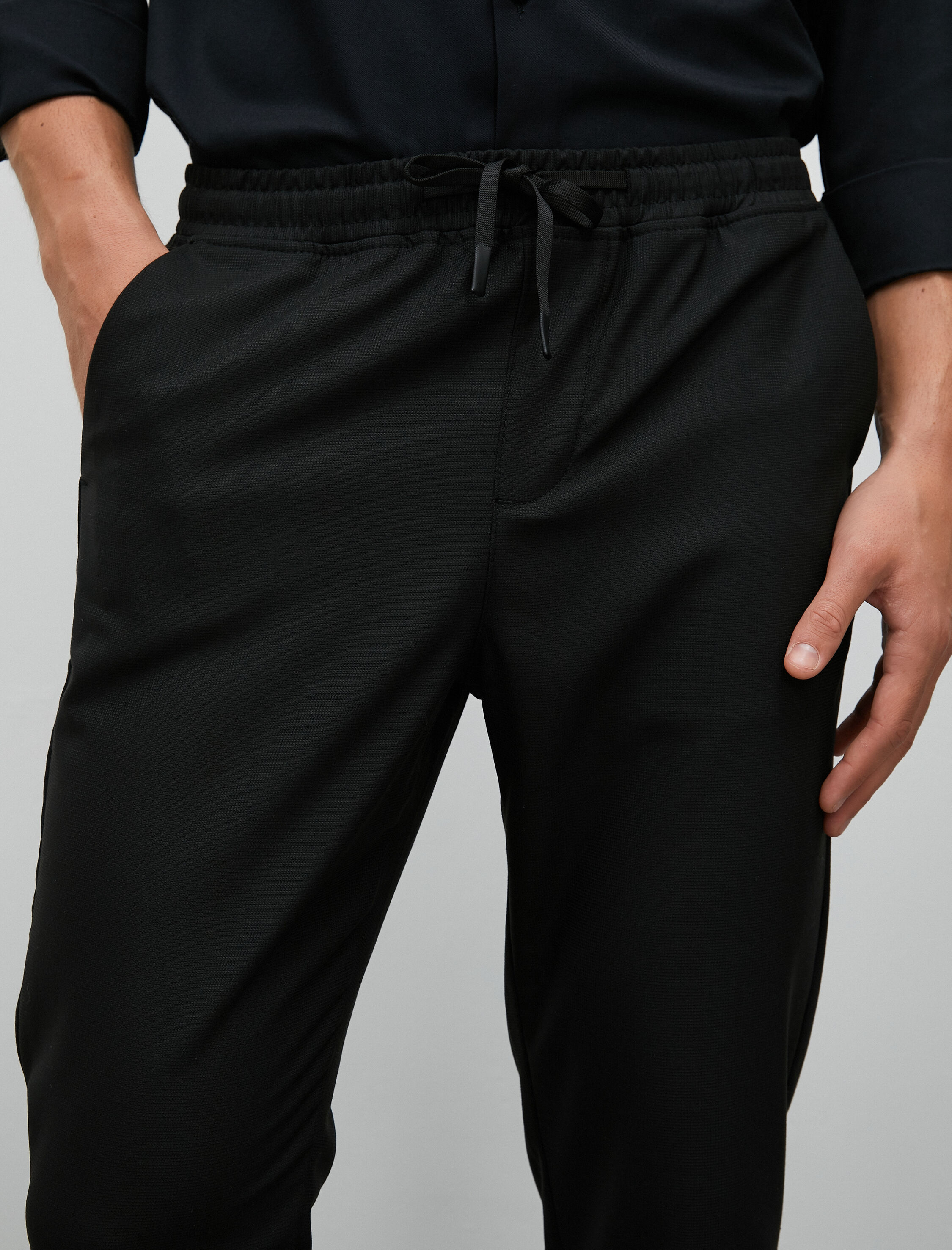   Klasik Pantolon Beli Bağcıklı Dar Kesim Cep Detaylı