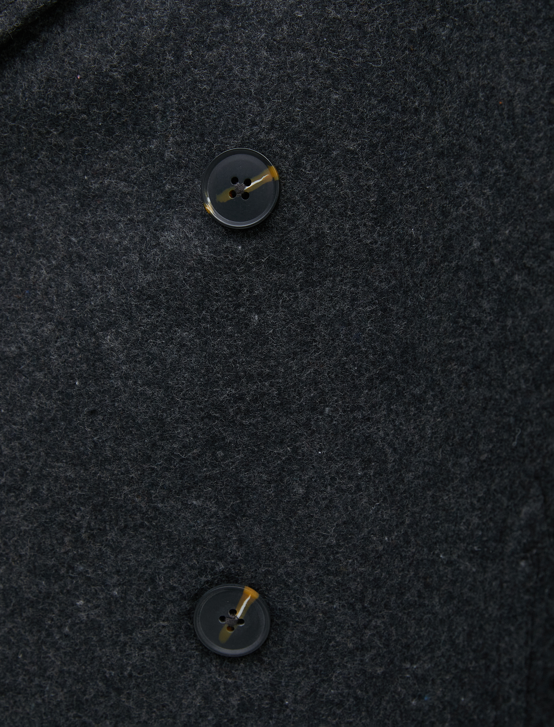   Kaşe Kaban Kruvaze Şerpalı Yaka Düğme Detaylı Cepli