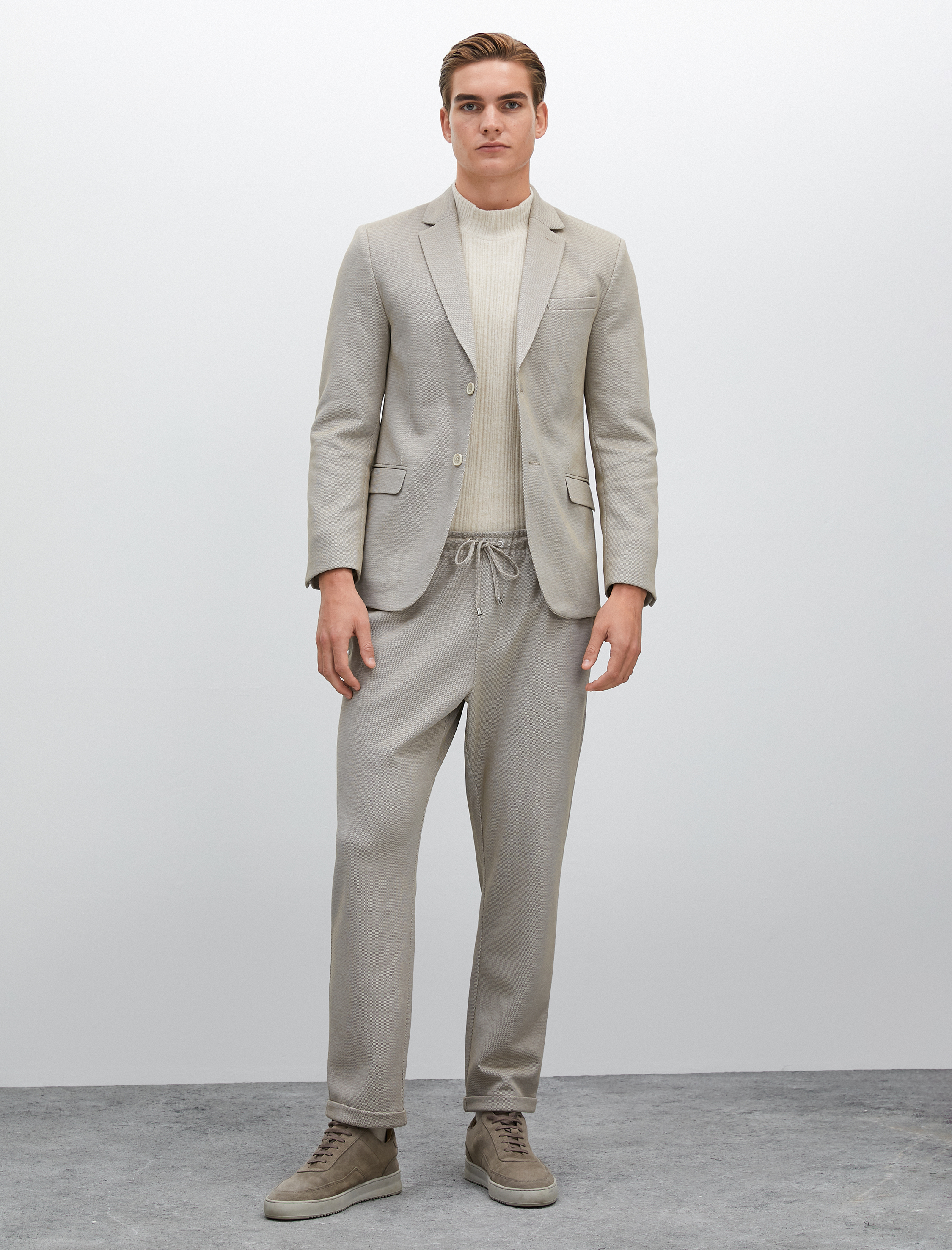   Beli Bağcıklı Pantolon Slim Fit Cep Detaylı