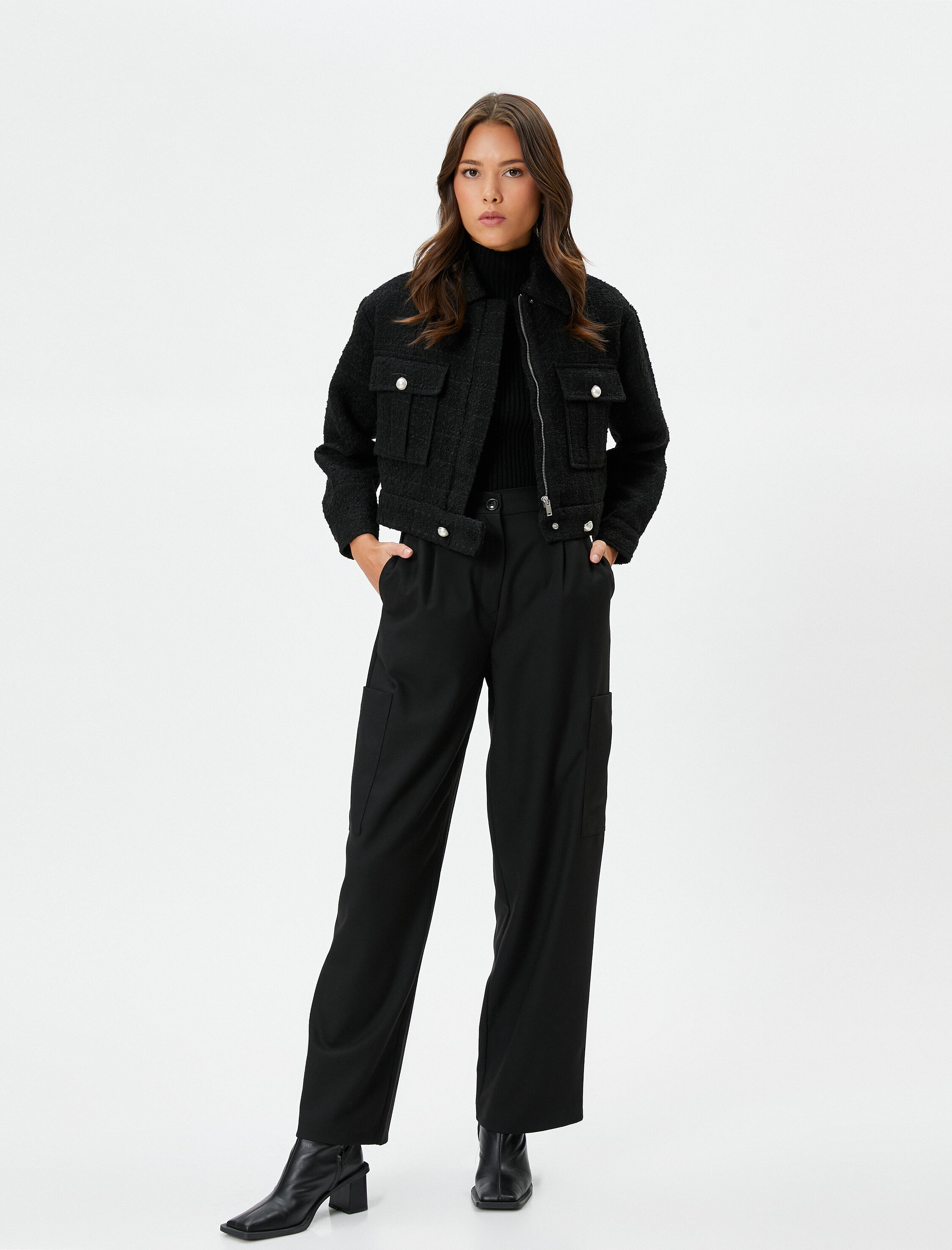   Kargo Pantolon Cep Detaylı Normal Bel Rahat Kesim